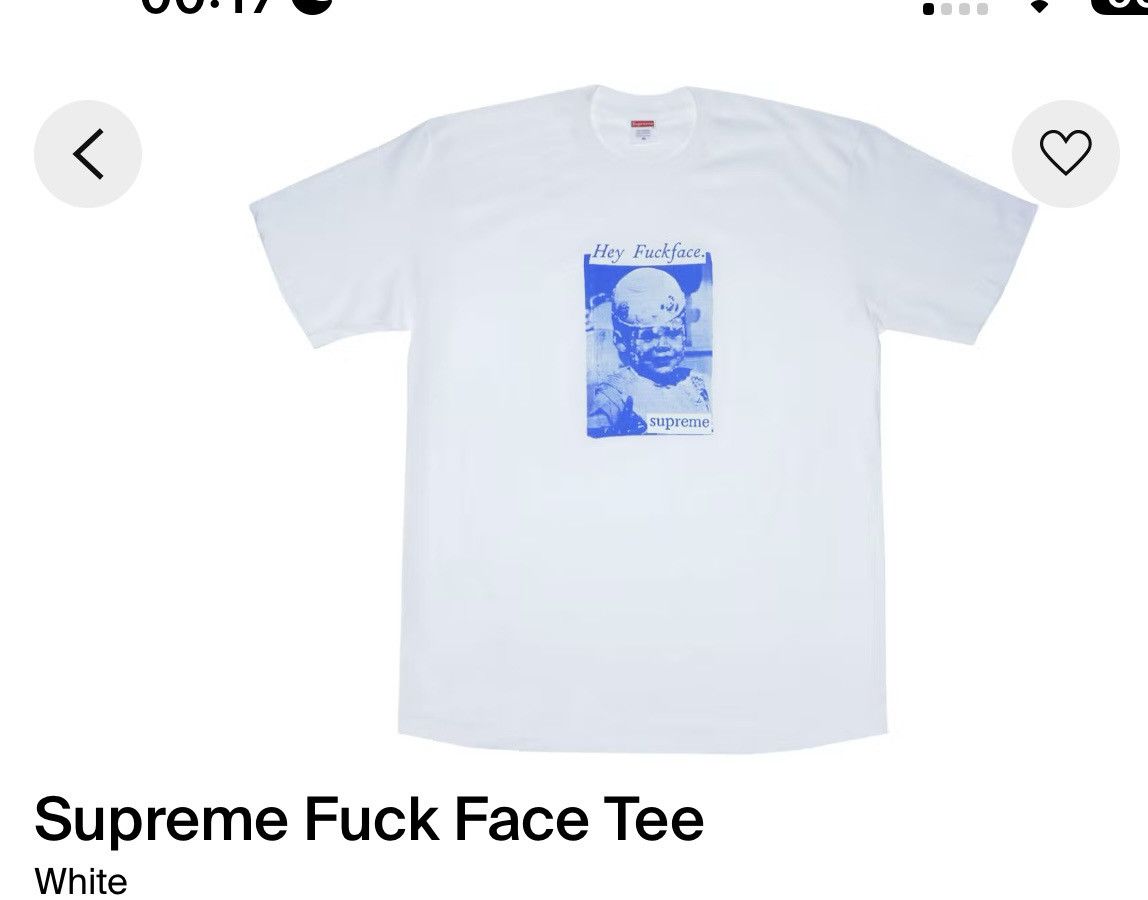 Supreme Supreme ss18 hey fuck face tee T-shirt White Size US M / EU 48-50 / 2 - 1 Thumbnail