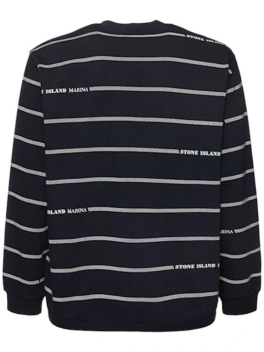 Stone Island o1lsvrm0425 Crewneck Striped Sweatshirt in Navy Size US M / EU 48-50 / 2 - 2 Thumbnail