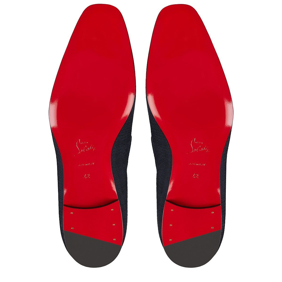 Christian Louboutin os11x0125 Officialito Tissu Smart Cotton-Blend Loafers Blue Size US 11.5 / EU 44-45 - 5 Thumbnail