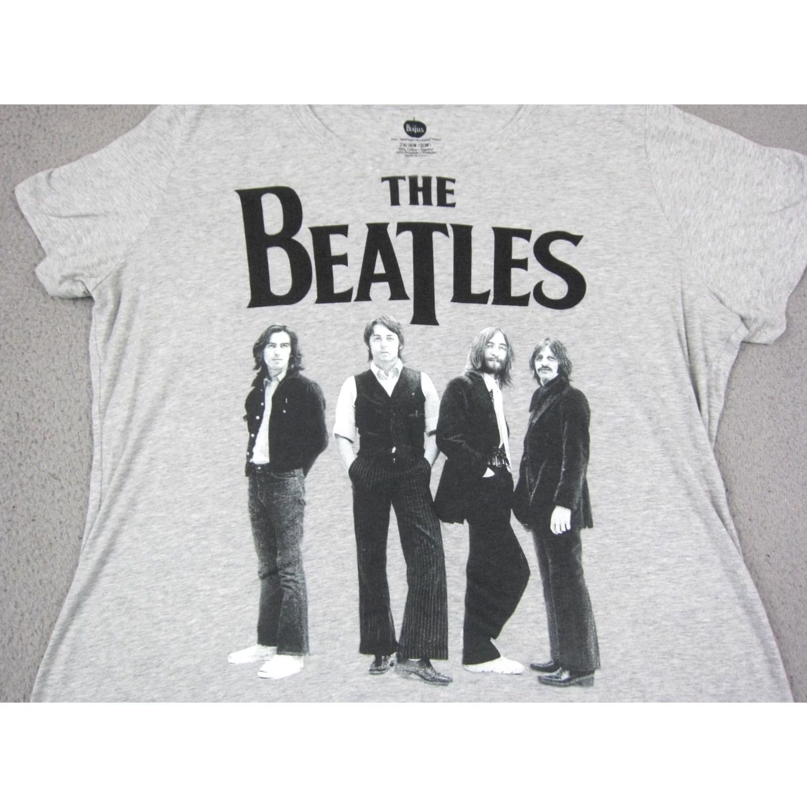 Vintage The Beatles Shirt Womens 2X Gray Legend Band John Lennon Paul McCartney Size XXL / US 16-18 / IT 52-54 - 2 Thumbnail