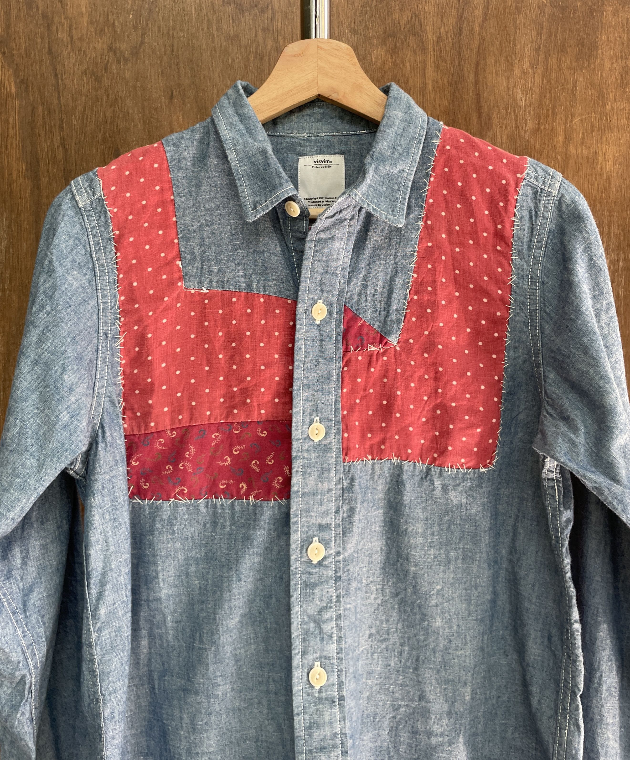 Visvim VISVIM Linen Three Fabric Shirt Size US S / EU 44-46 / 1 - 2 Thumbnail