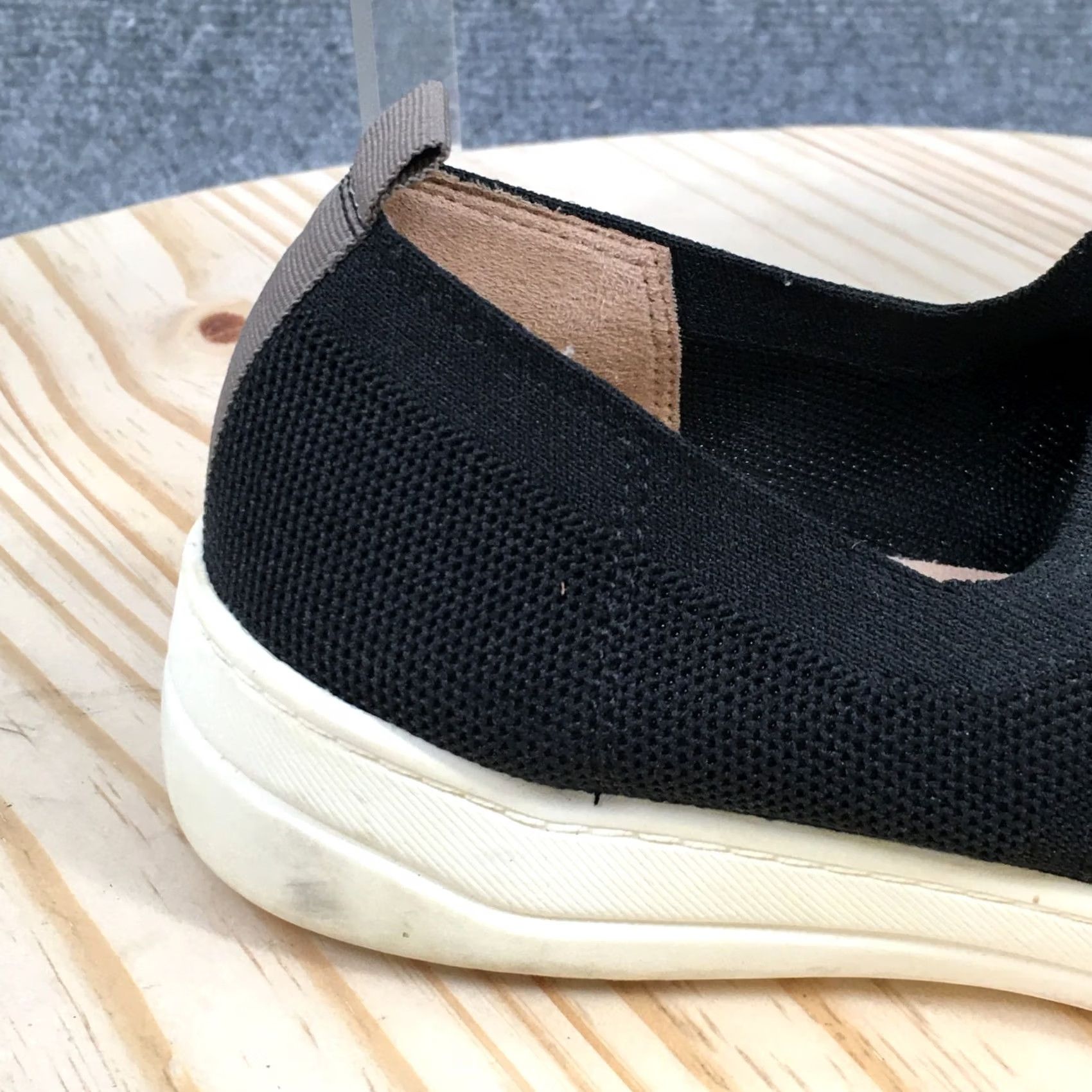 Vintage LifeStride Shoes Womens 7.5 M Energy Knit Slip-On Sneakers Black Fabric Low Top Size M / US 6-8 / IT 42-44 - 2 Thumbnail