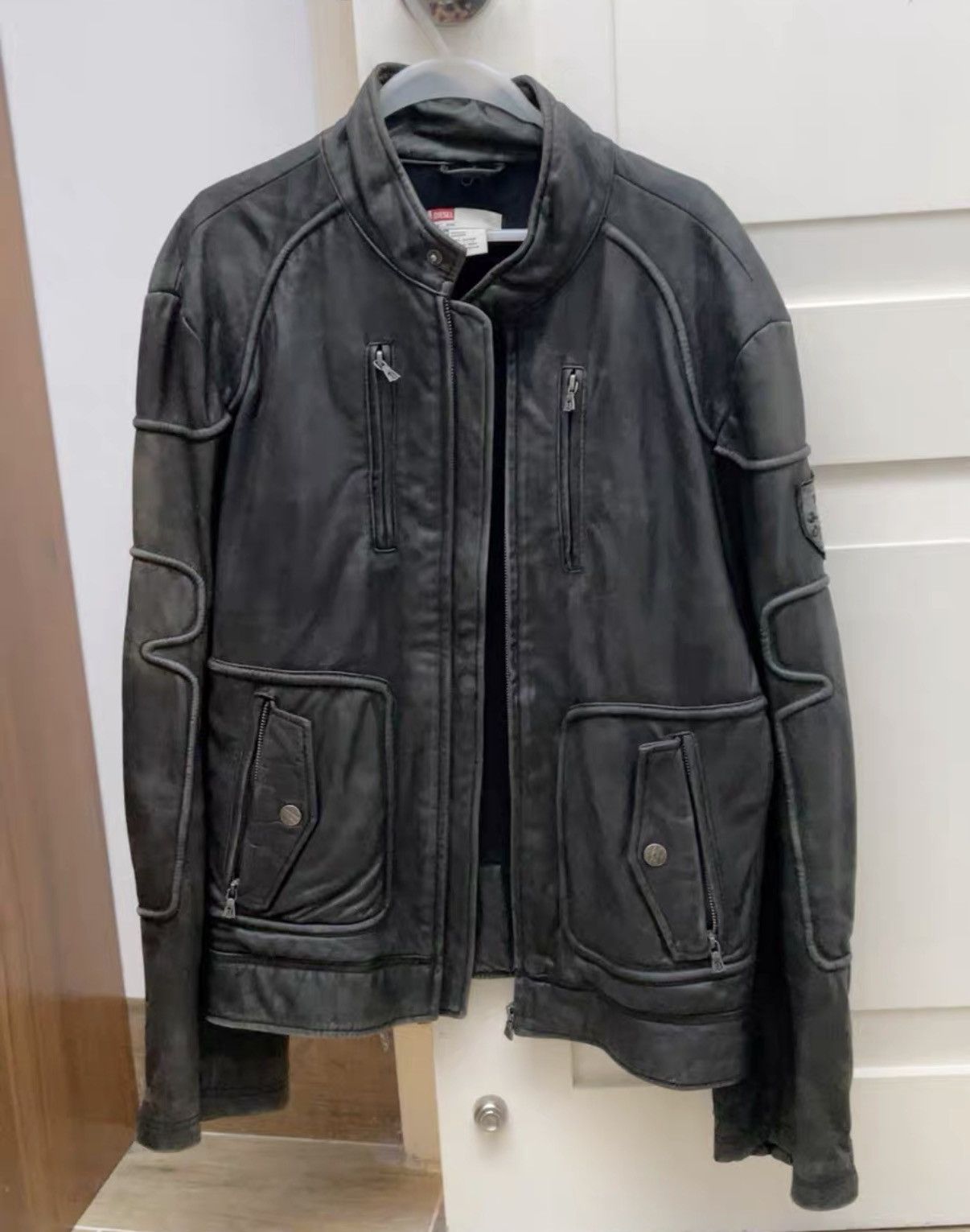 Diesel Diesel Leather Biker Jacket Size US XXL / EU 58 / 5 - 5 Thumbnail