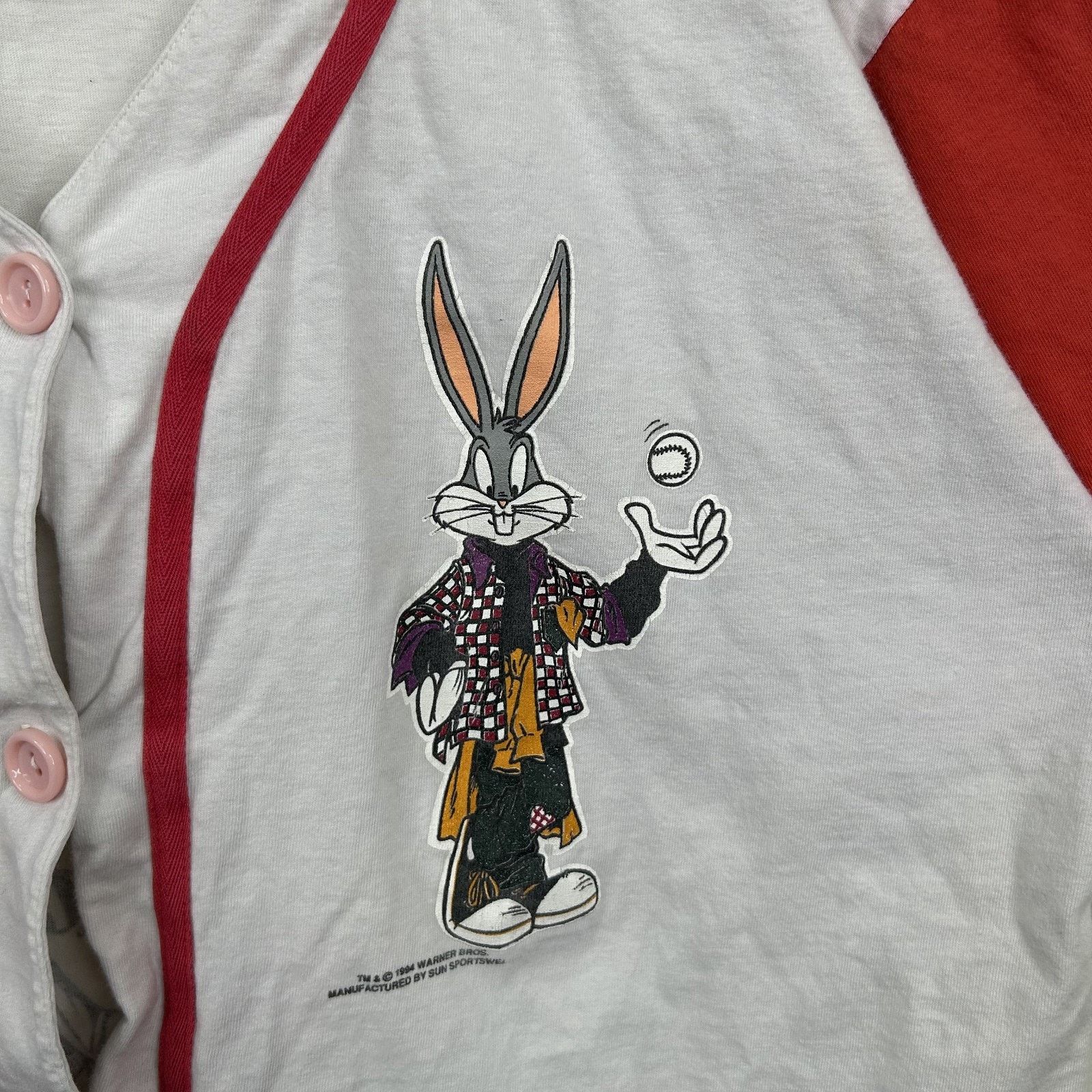 Other Vintage Bugs Bunny & Taz Button-Up Baseball Style Tee Large Size US L / EU 52-54 / 3 - 2 Thumbnail