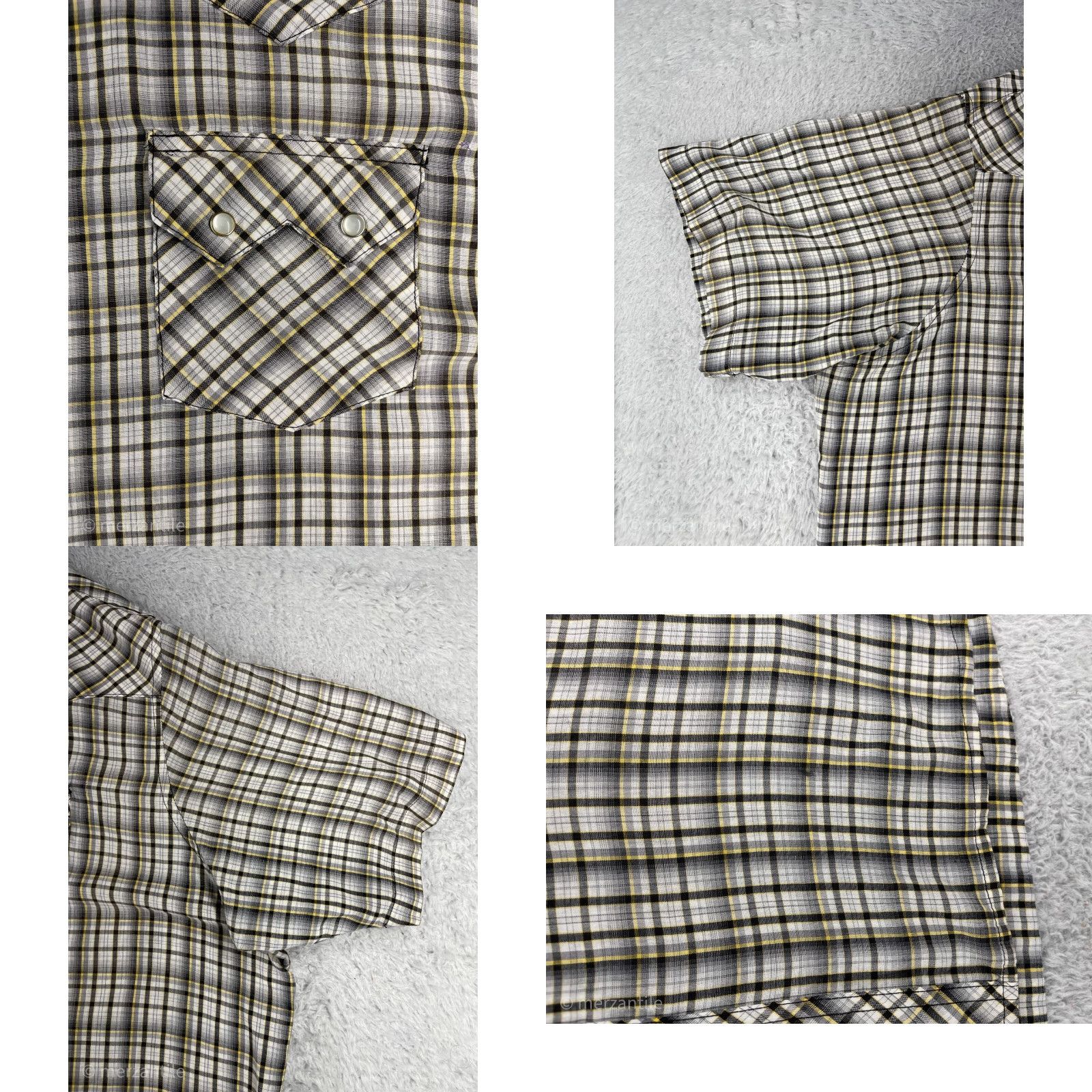 Wrangler Wrangler Shirt Mens 3XL Beige Plaid Western Pearl Snap Short Sleeve Pockets Shirt (Button-Up) Womens? Wait. Need end. Size US XXL / EU 58 / 5 - 8 Thumbnail