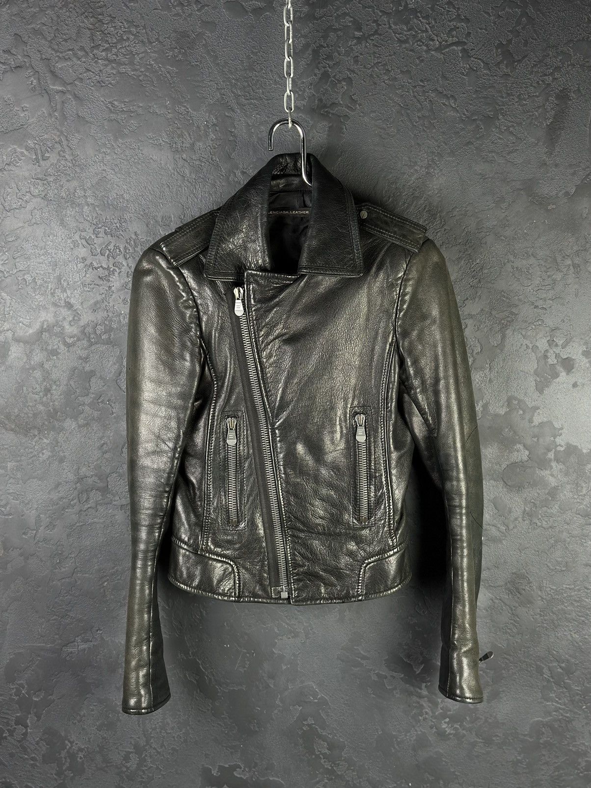 Balenciaga Balenciaga Vintage Biker Leather Jacket Size S / US 4 / IT 40 - 9 Thumbnail