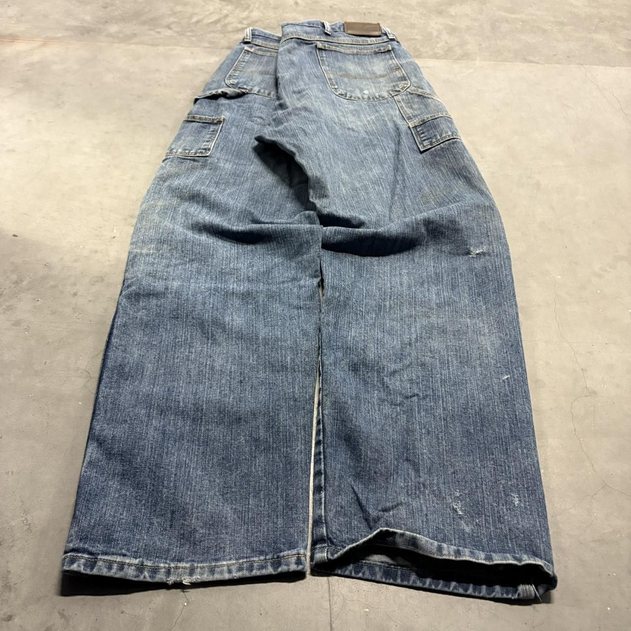 Japanese Brand × Vintage Crazy Vintage Y2K/2000s Super Baggy Carpenter Workwear Style Denim Jeans! Size US 40 / EU 56 - 6 Thumbnail