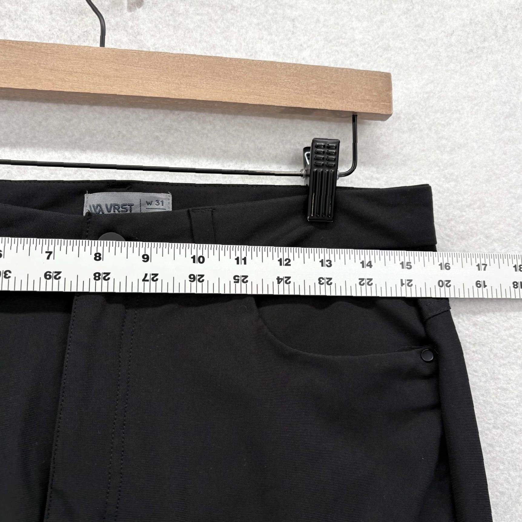 Vintage VRST Limitless 5-Pocket Pants Mens 31x32 Black Stretch Athletic Fit Tapered Leg Size US 31 - 7 Thumbnail