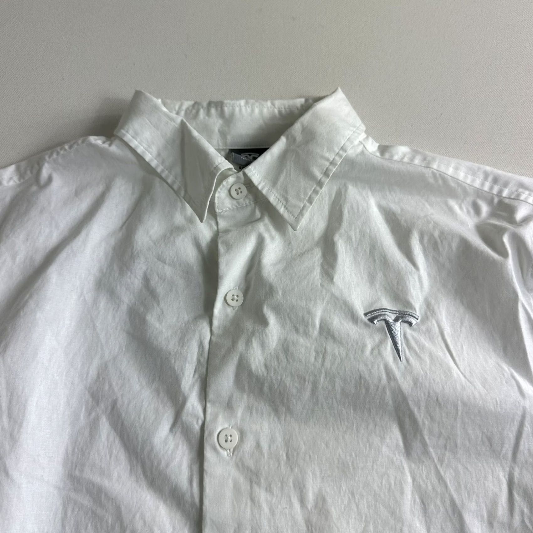 Vintage Tesla Button-Front Long Sleeve Shirt Adult Men M White Size US M / EU 48-50 / 2 - 3 Thumbnail