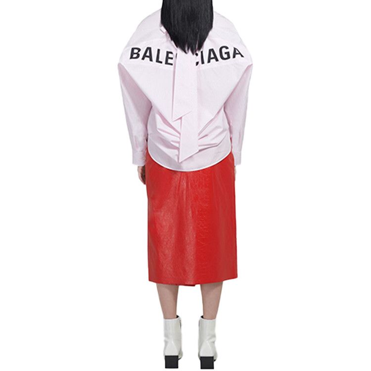 Balenciaga o1mt1gz1124 New Swing Shirt in Pink Size S / US 4 / IT 40 - 4 Thumbnail