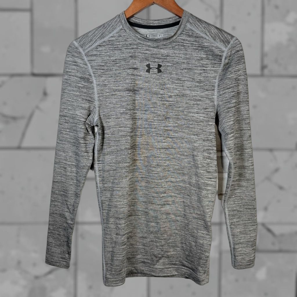 Under Armour Under Armour Gray Compression Long Sleeve Shirt Mens Size S Size US S / EU 44-46 / 1 - 1 Thumbnail