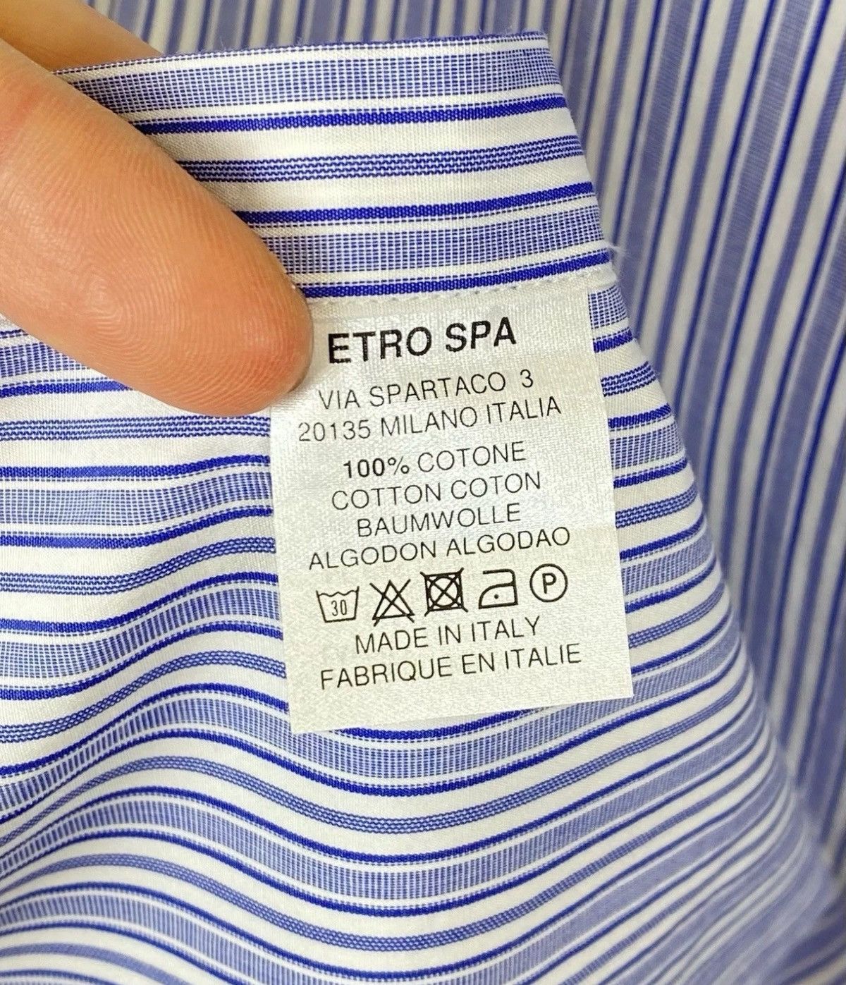 Etro Etro Milano Long Sleeve Button Front Striped Shirt Size 38 Size US M / EU 48-50 / 2 - 6 Thumbnail