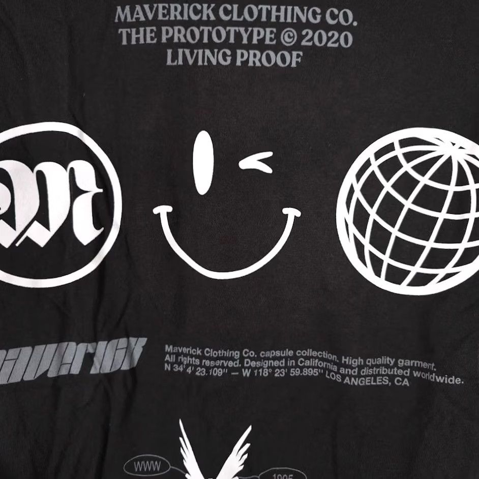 Vintage Maverick T Shirt Mens Small Black Logan Paul Streetwear Wink Smile Shirt Mens Black Streetwear Size US S / EU 44-46 / 1 - 5 Thumbnail