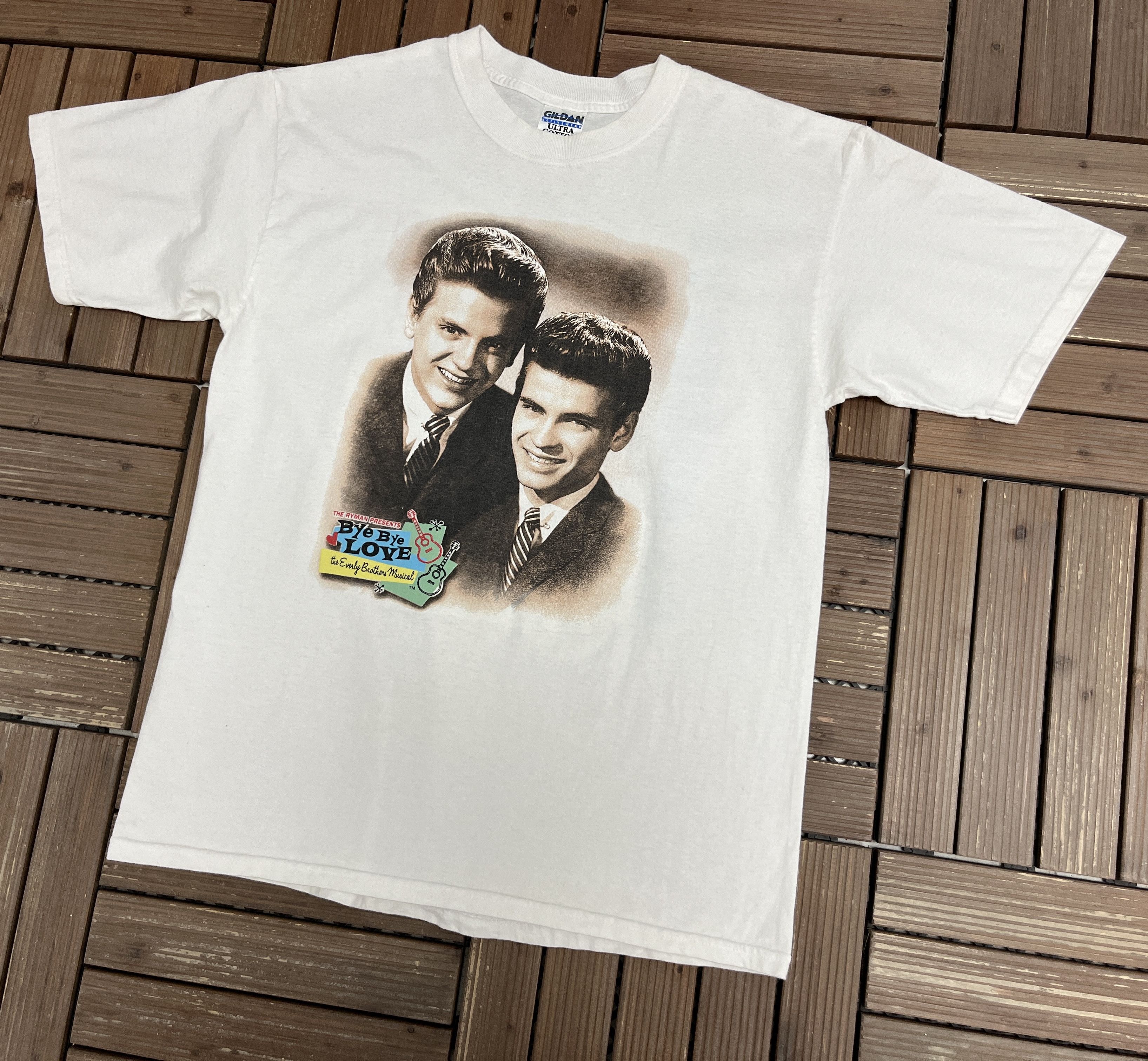 Vintage Bye Bye Love The Everly Brothers Musical Vintage T-Shirt Tee Size US L / EU 52-54 / 3 - 3 Thumbnail