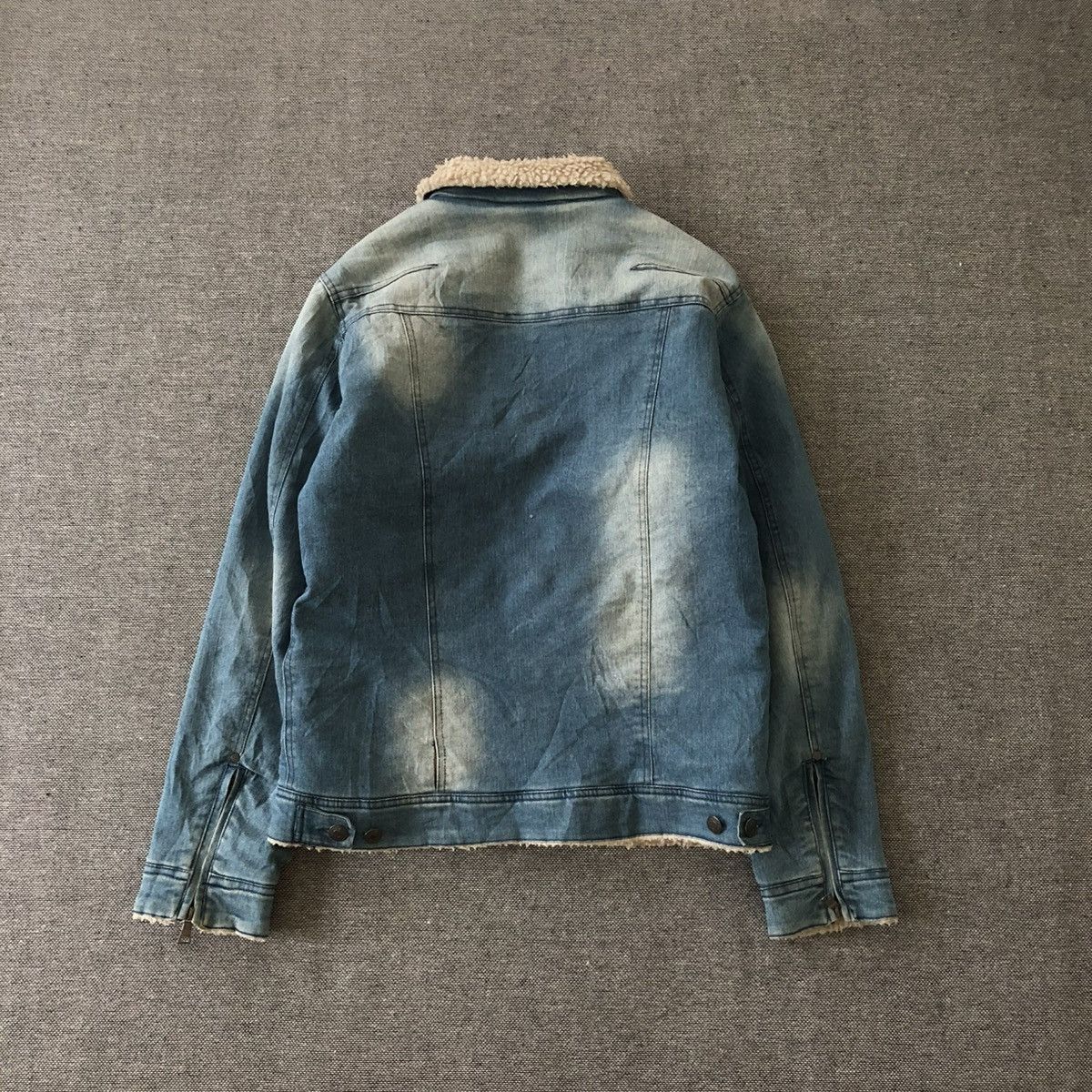 In The Attic IN THE ATTIC Shearling Style Collar Denim Jacket Size US L / EU 52-54 / 3 - 3 Thumbnail