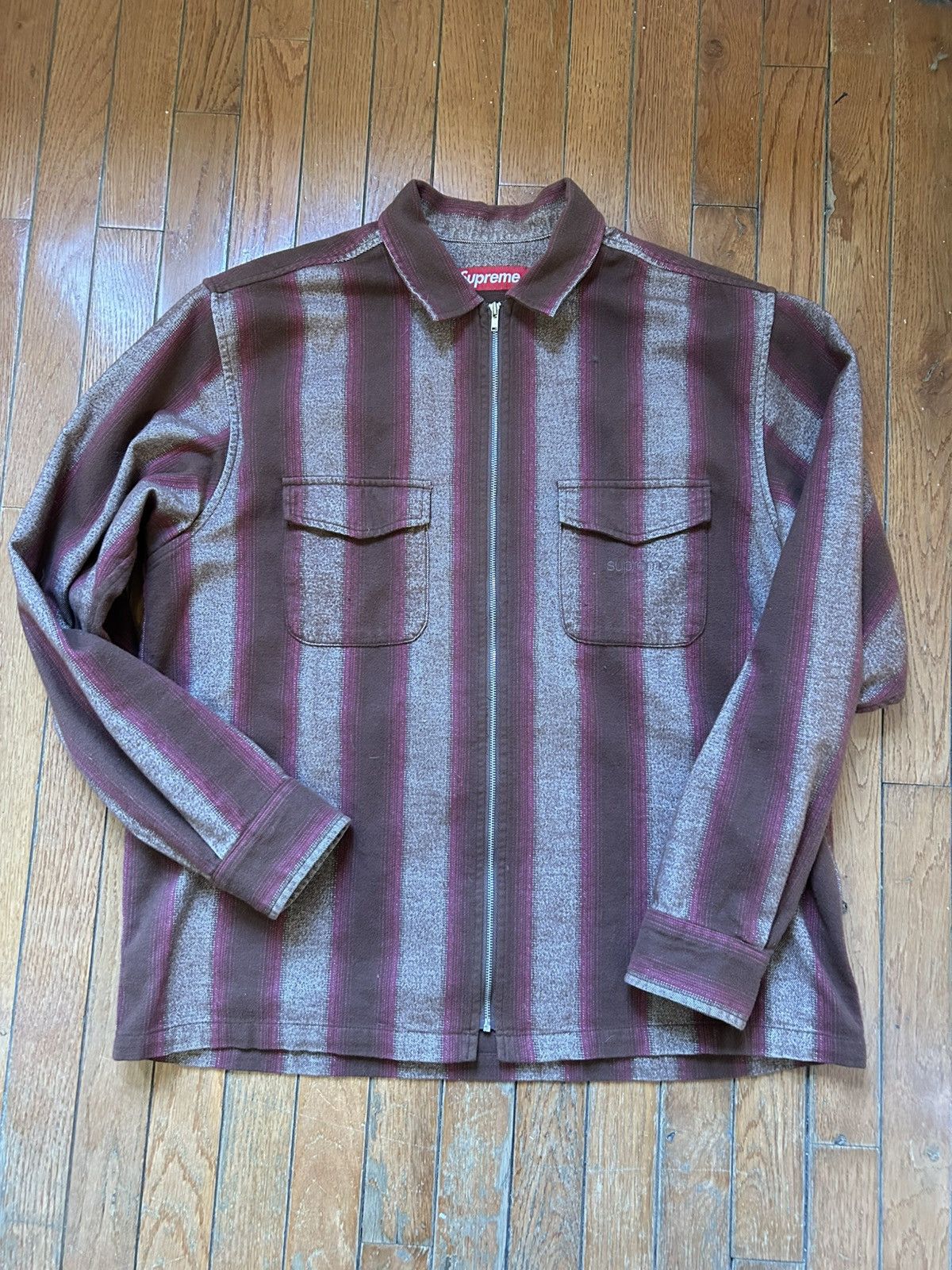 Supreme Zip Flannel | Grailed