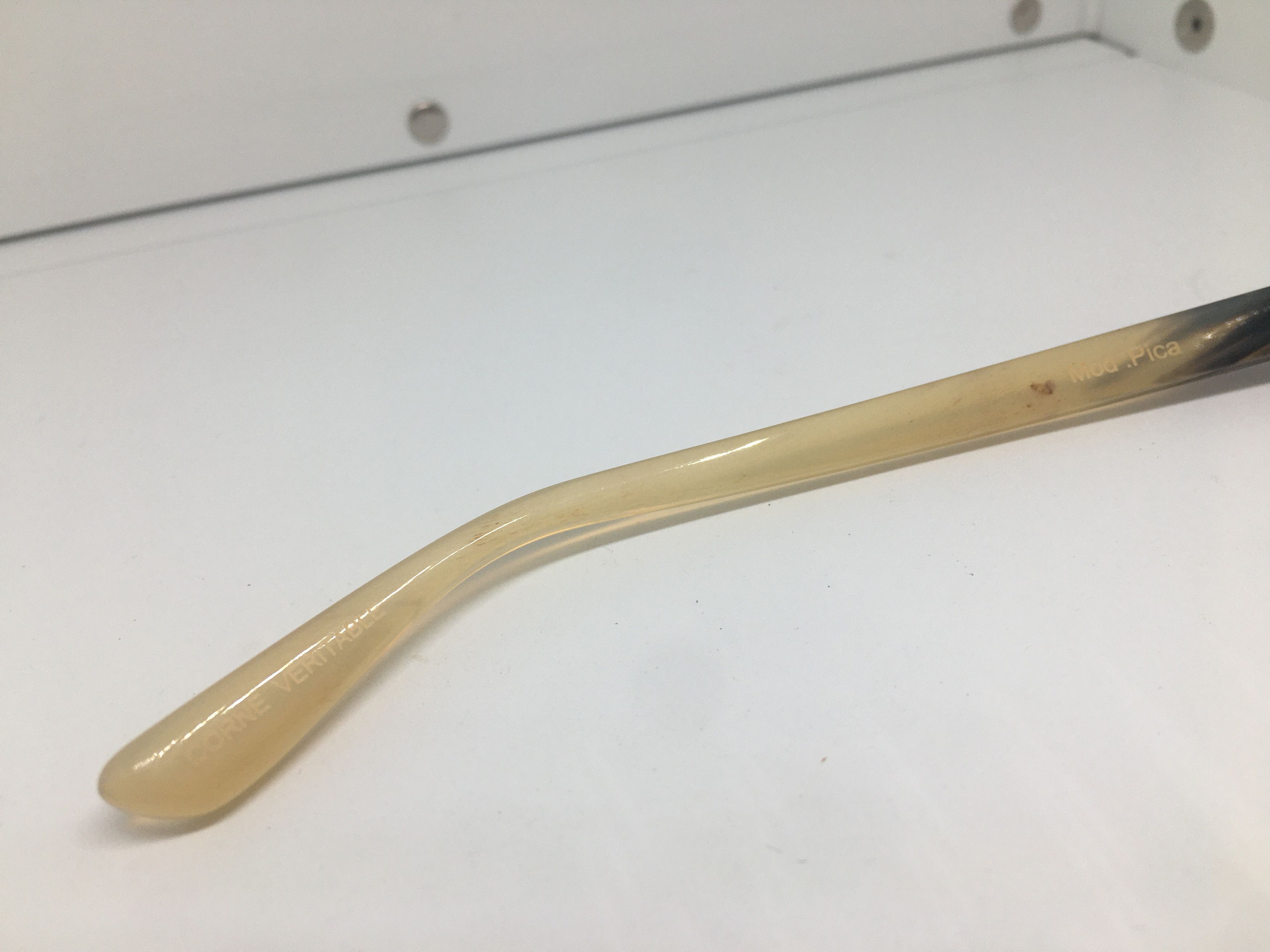 Lesca Lunetier Lesca Lunetier Genuine Horn PICA Architect Eyeglasses Size ONE SIZE - 6 Thumbnail