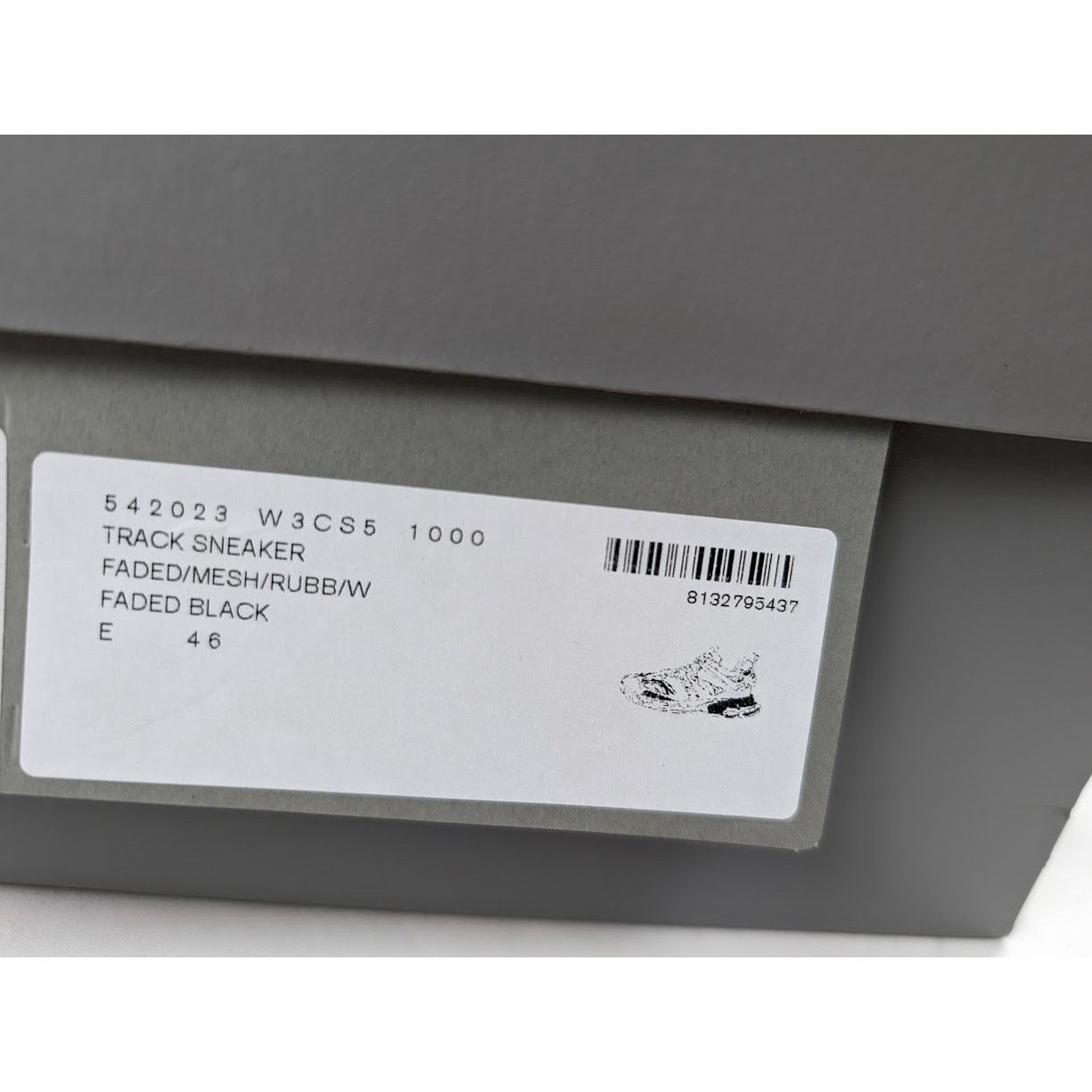 Balenciaga o1rshd1 Track Low-Top Sneakers in Faded Black Size US 13 / EU 46 - 19 Thumbnail