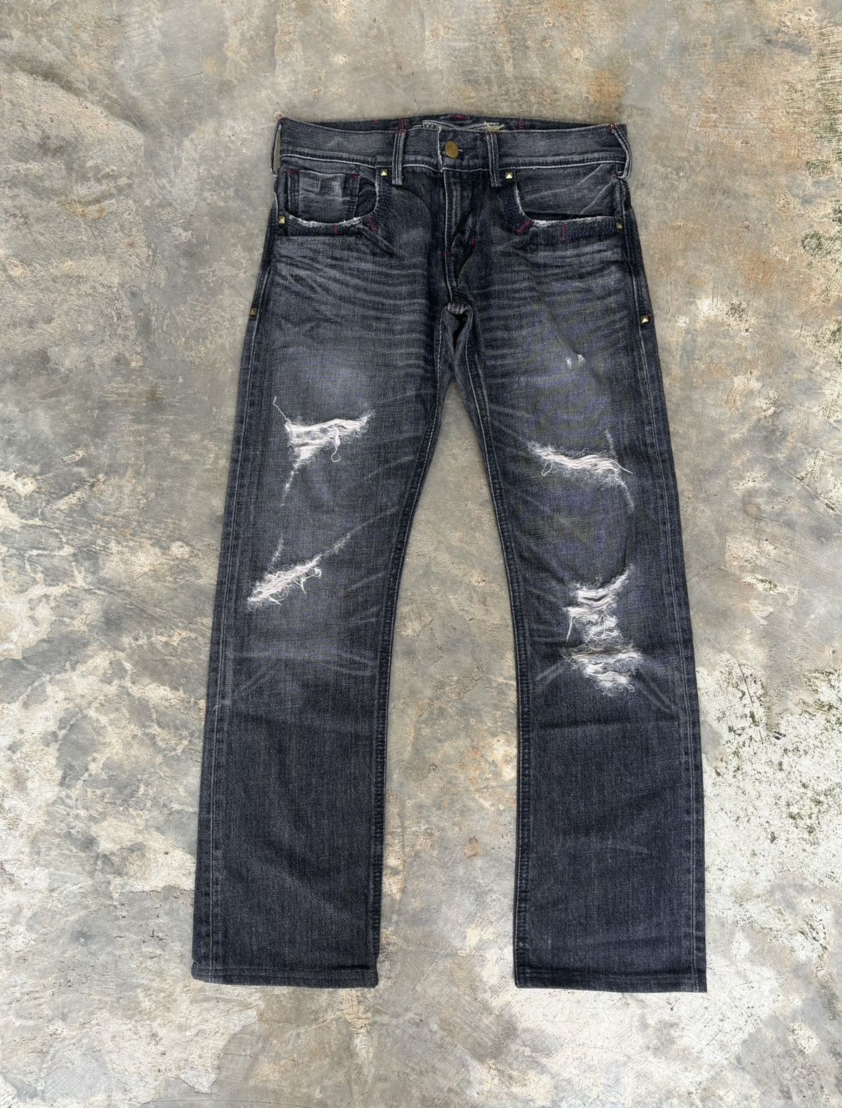 Hysteric Glamour Distreessed Denim Liberto xxx Ifsixwasnine Style Jeans Size US 31 - 1 Thumbnail