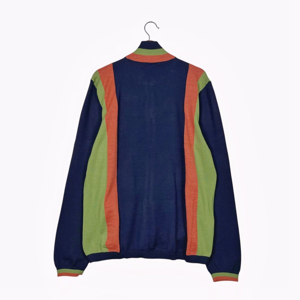 Gucci Gucci Logo-Appliquéd Striped Wool Zip-Up Sweater Jacket Size US L / EU 52-54 / 3 - 8 Thumbnail