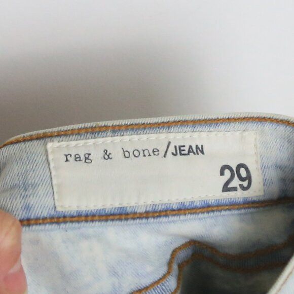 Rag & Bone Rag & Bone Zipper Capri Distressed Shredded Bleachout Jean Size 29" - 9 Thumbnail