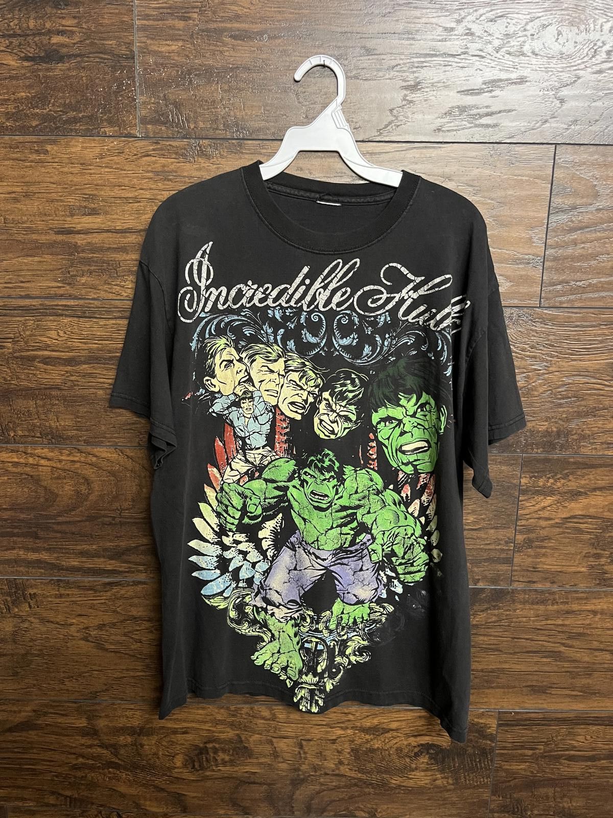 Designer Faded T-shirt Incredible Hulk Transformation Comic Art Tee M Size US M / EU 48-50 / 2 - 1 Thumbnail