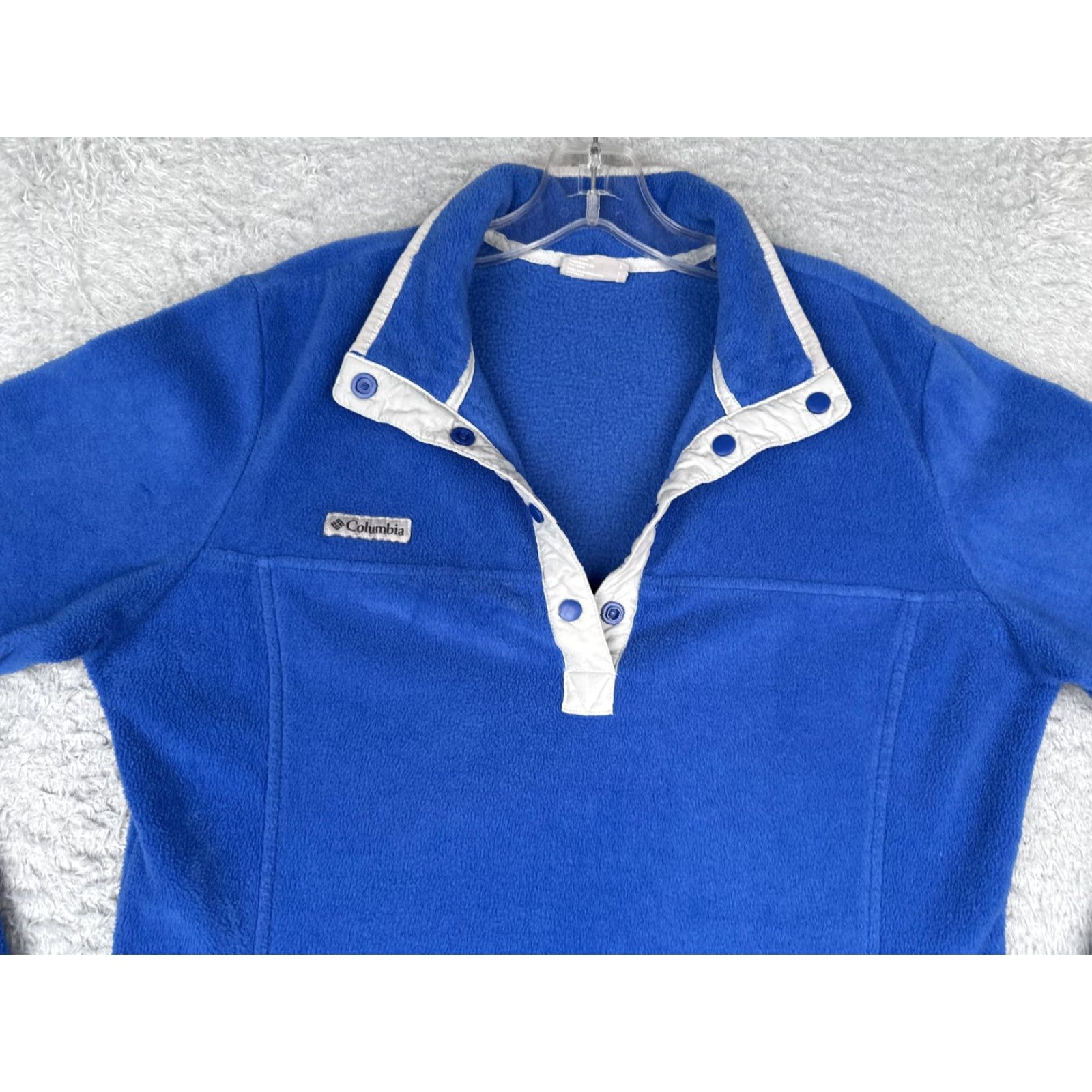 Vintage Columbia Sweater Womens Large Blue Quarter Snap Fleece Pullover Outdoors Size L / US 10 / IT 46 - 4 Thumbnail