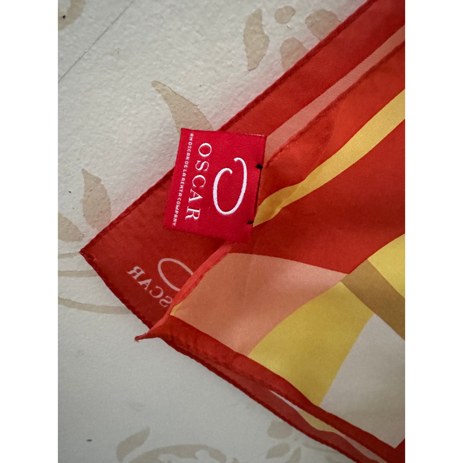 Oscar De La Renta Oscar de la Renta 100% Silk Hand Rolled Fall Colors Scarf Size ONE SIZE - 4 Thumbnail