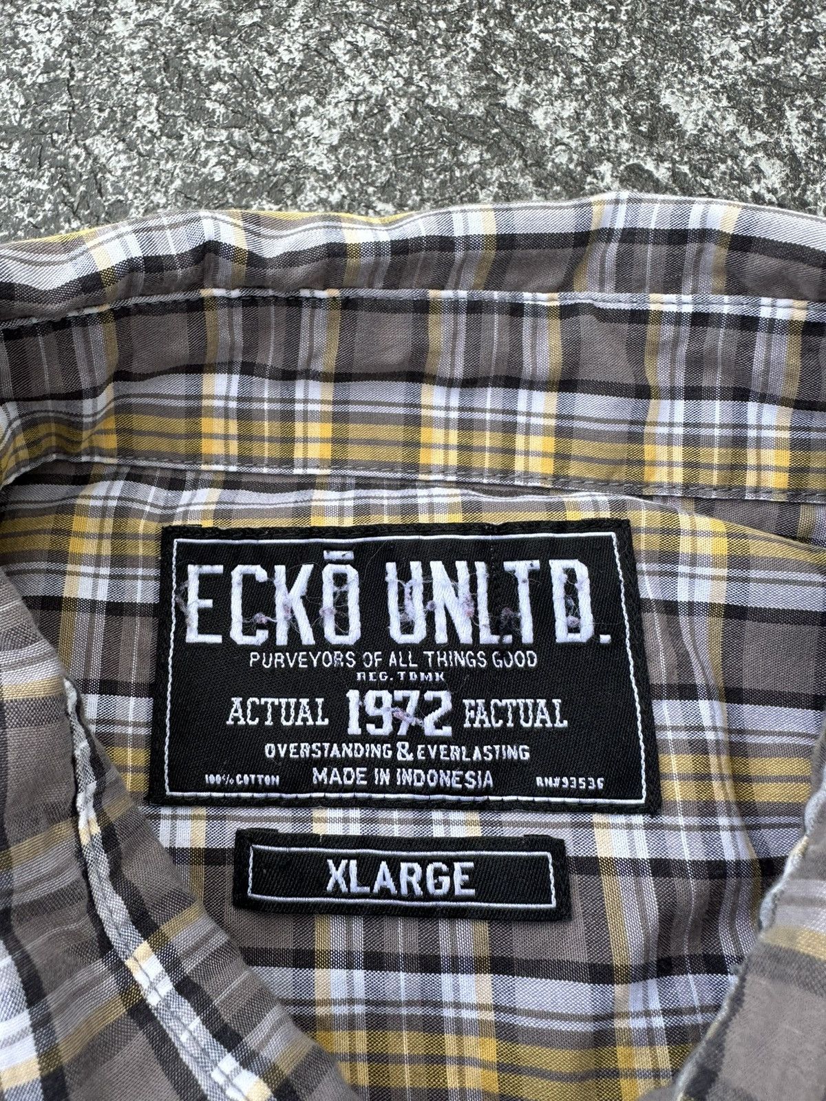 Ecko Unltd. × Vintage Vintage Y2K Ecko Unltd Plaid Button zip Skater Cybergoth Size US XL / EU 56 / 4 - 9 Thumbnail