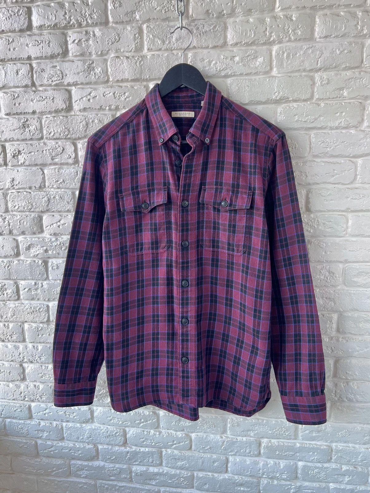 Burberry Burberry Brit Checked Wool Button Up Shirt Size US M / EU 48-50 / 2 - 1 Thumbnail