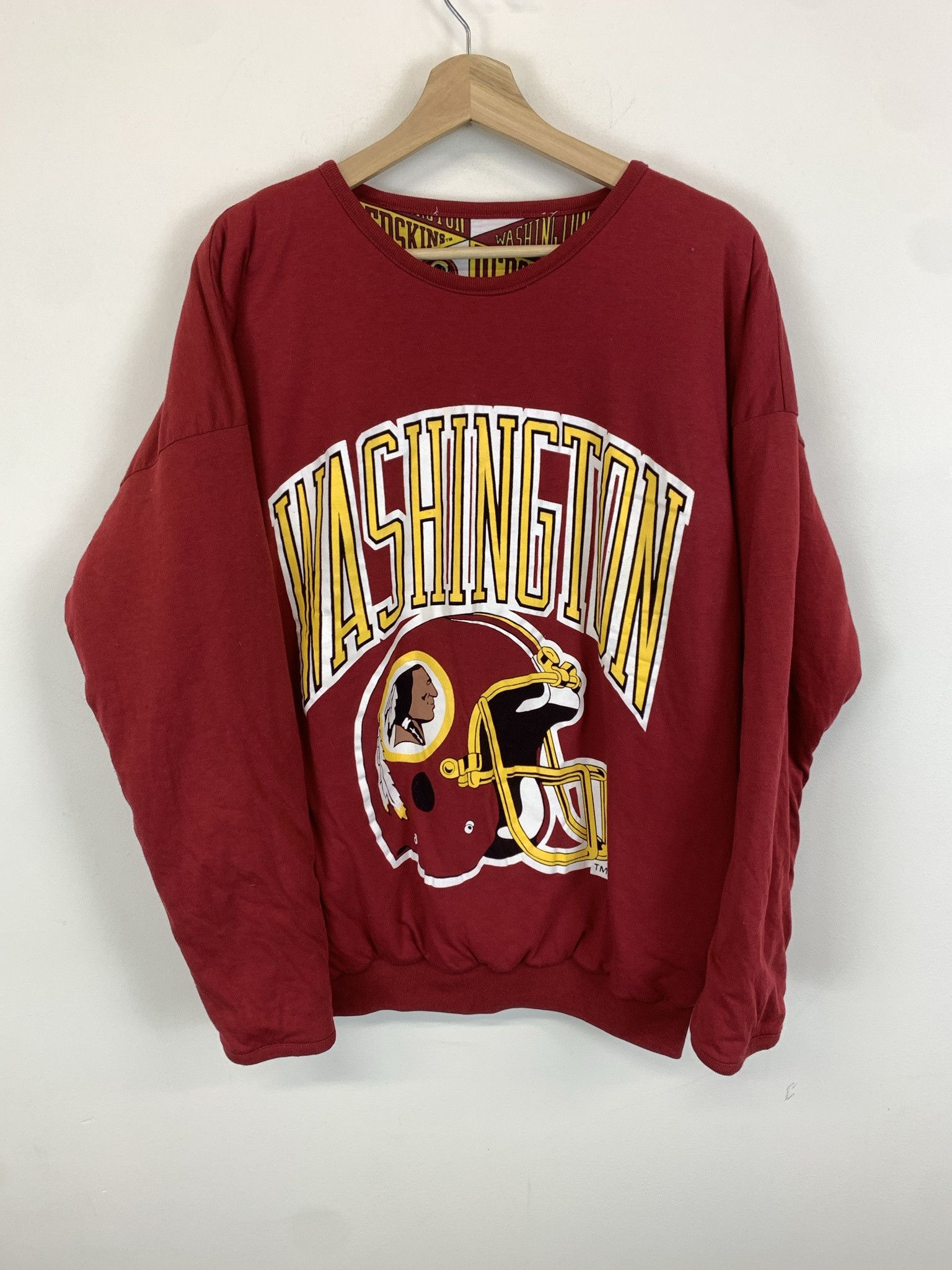 NFL × Vintage Vintage Crewneck 1990s Washington Redskins Reversible Vintage Sweatshirt AOP Washington Nationals Vintage Sweatshirt Size Size US L / EU 52-54 / 3 - 1 Thumbnail