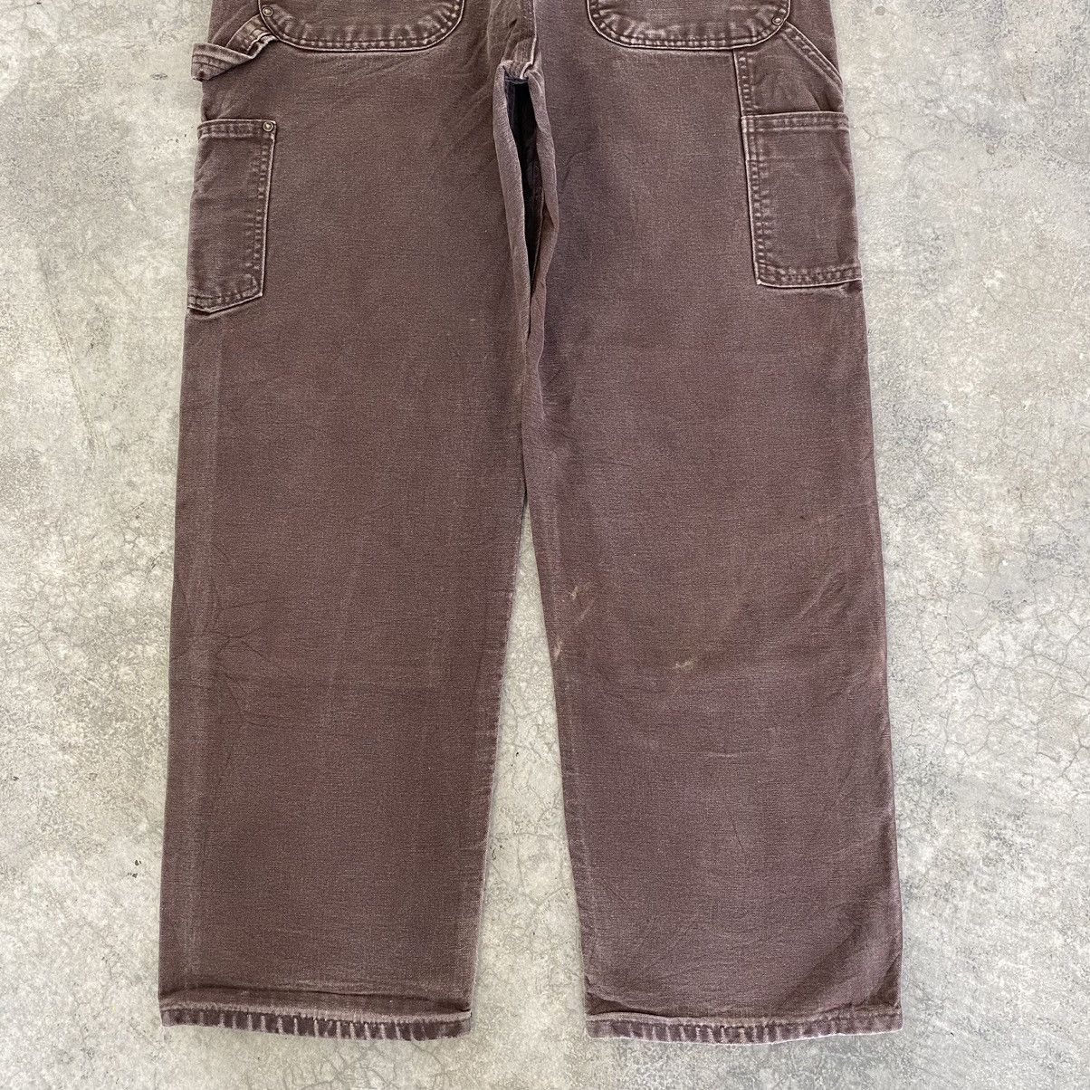 Carhartt × Vintage VTG Carhartt Double Knee Faded Brown Carpenter Work Pants Size US 34 / EU 50 - 18 Thumbnail