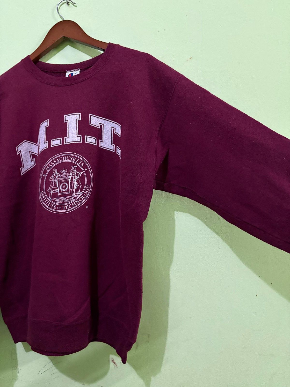 Champion × Vintage Vintage 90's Champion Sweatshirt M.I.T Design Size US M / EU 48-50 / 2 - 3 Thumbnail