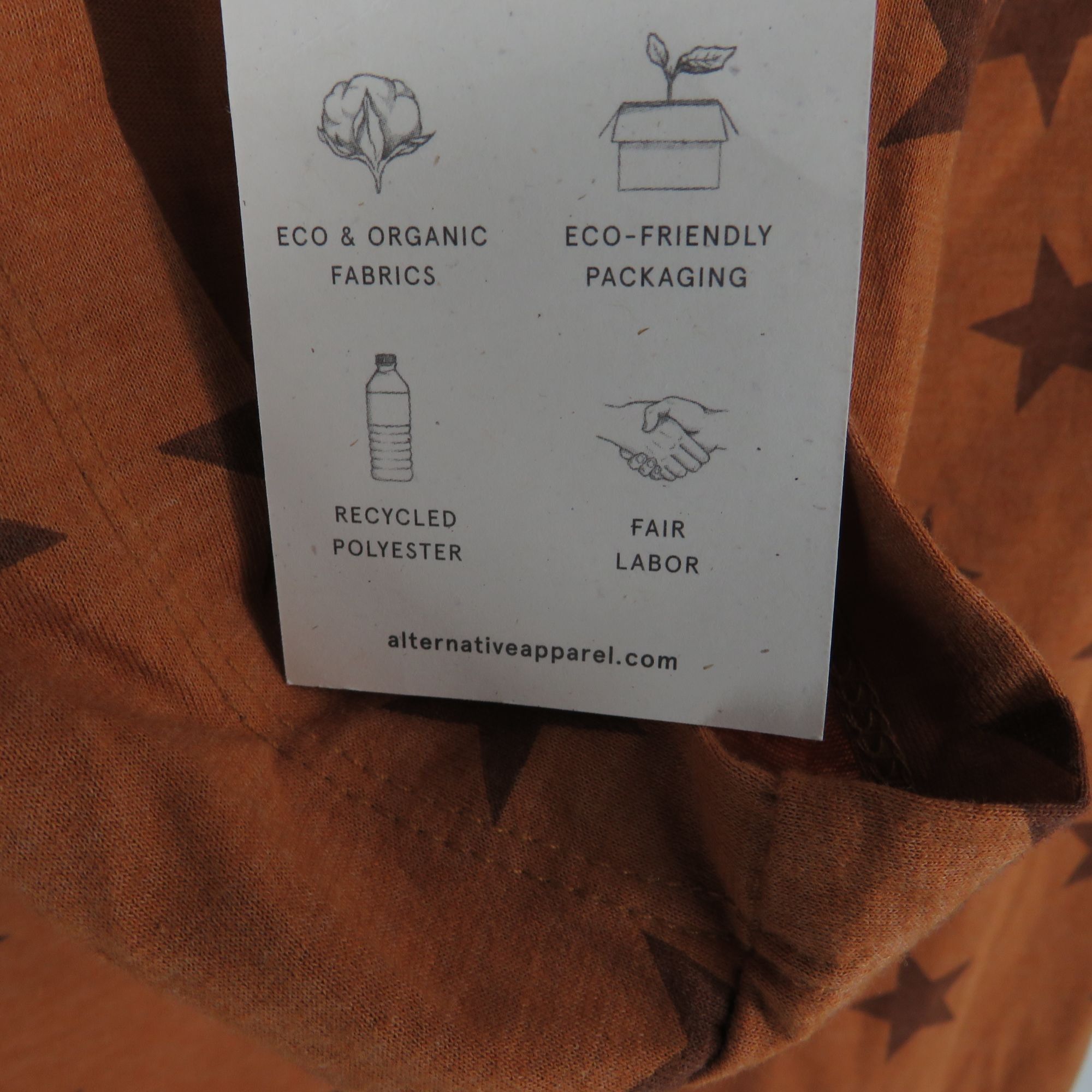Alternative Apparel Alternative Apparel XS Star Print Hooded Top Rust Orange XS Size XS / US 0-2 / IT 36-38 - 5 Thumbnail