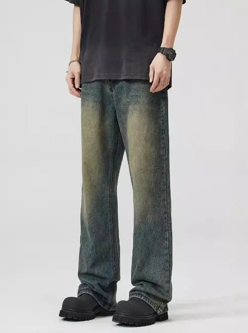 VIBE Retro blue men's loose flared baggy jeans Size US 32 / EU 48 - 3 Thumbnail