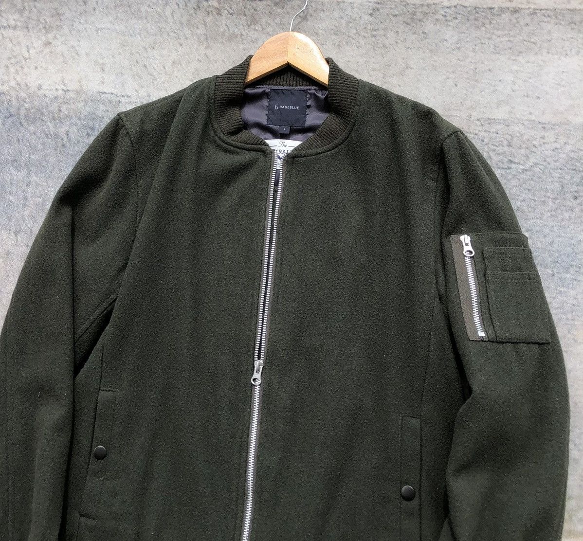 RAGEBLUE Rageblue Australian Merino Wool Ma-1 Blouson Bomber Jacket Size US L / EU 52-54 / 3 - 3 Thumbnail