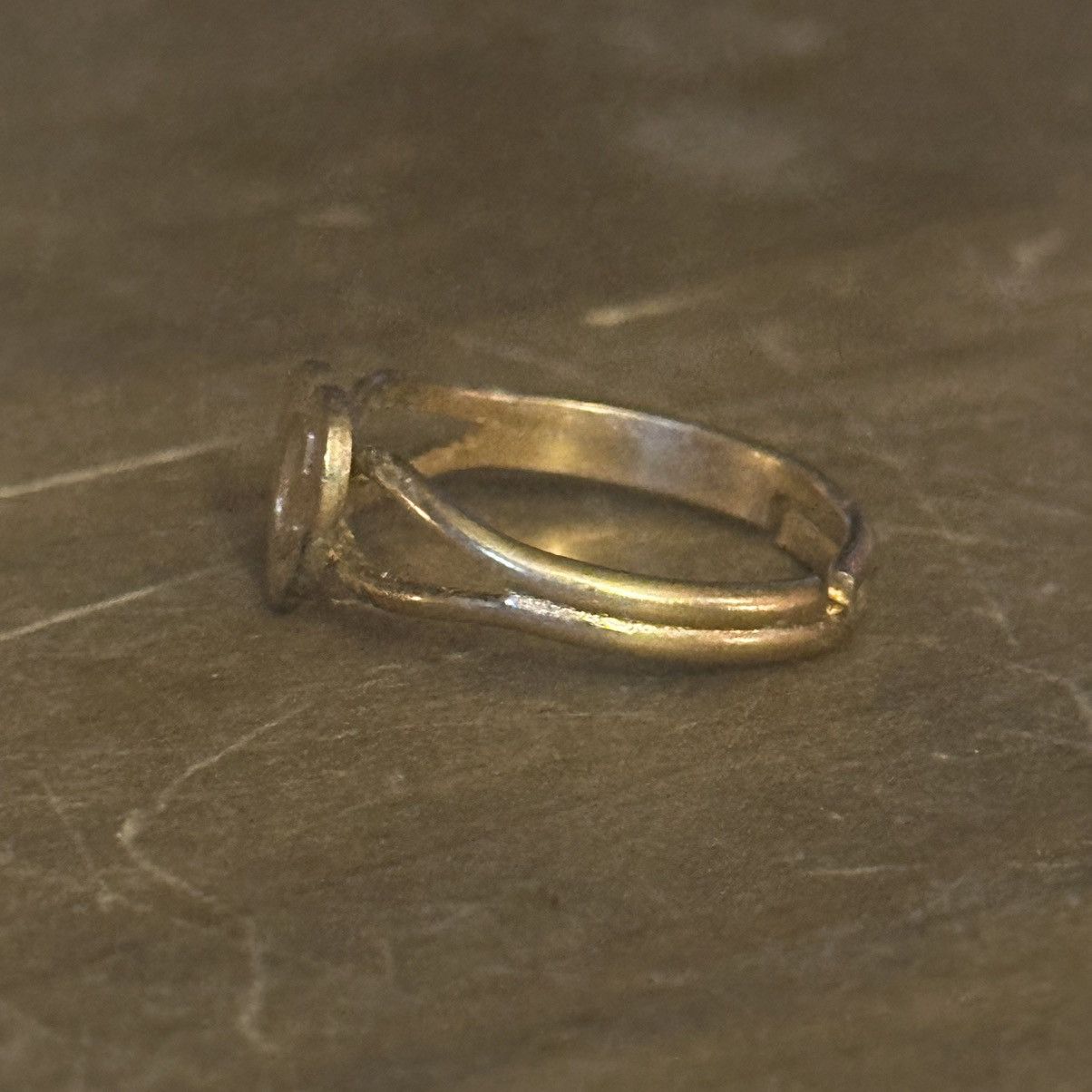 Vintage Vintage letter C heart shaped adjustable ring Size ONE SIZE - 6 Thumbnail