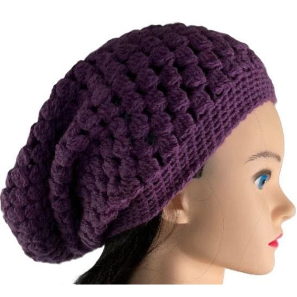 Handmade Crochet Slouch Hat Slouchy Beanie Snood Handmade Adult Size Size ONE SIZE - 1 Thumbnail