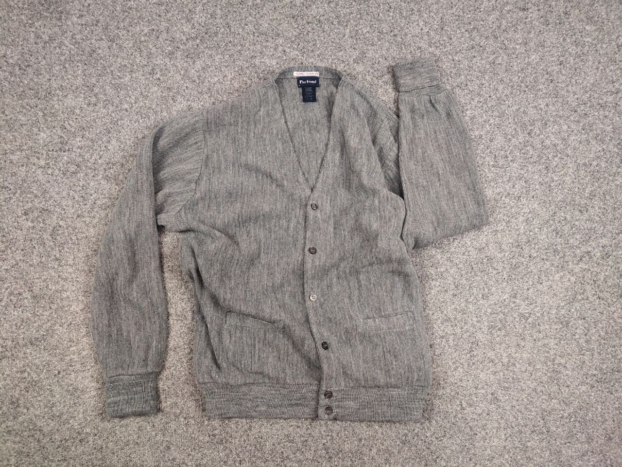 Vintage Vintage 90's Park Four Made in USA Black Cardigan Sweater Size US XL / EU 56 / 4 - 14 Thumbnail