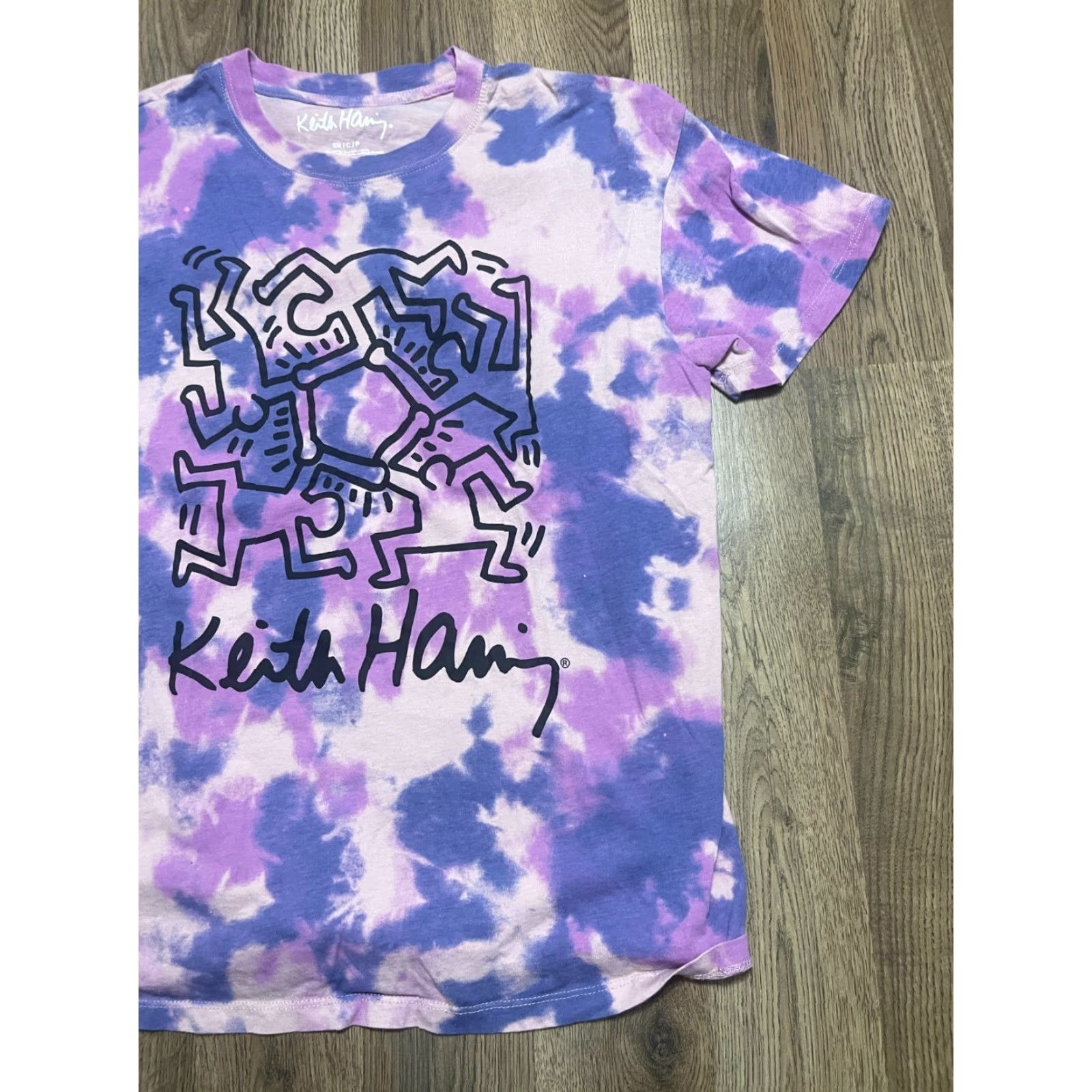Pinko Keith Ham Shirt Women’s Size Small T-Shirt, Round Neck, Short Sleeve, Tie Dye, Purple Pink, Casual, Regular Fit, MY Size S / US 4 / IT 40 - 4 Thumbnail
