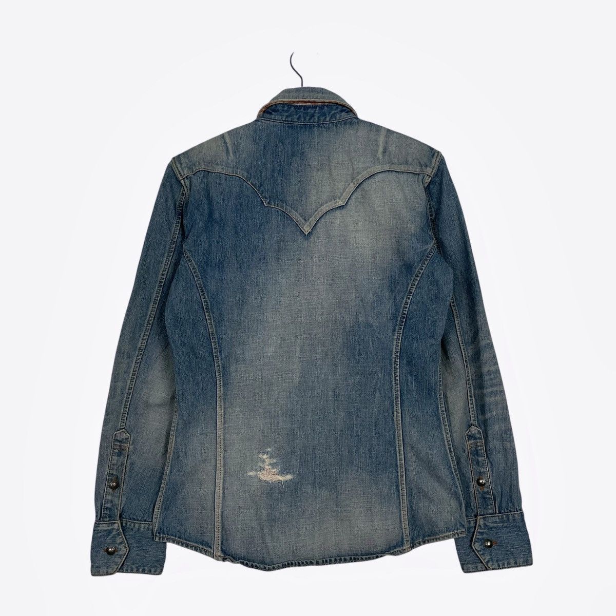 Isamu Katayama Backlash Isamu Katayama Backlash Distressed Style Denim Shirt Jacket Size US S / EU 44-46 / 1 - 7 Thumbnail