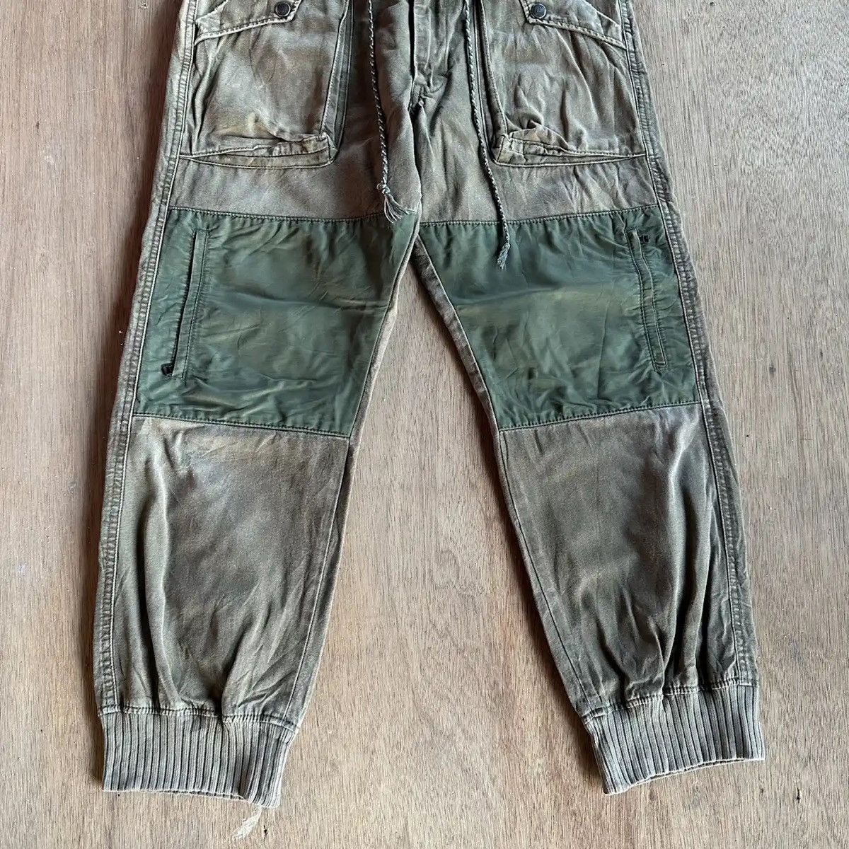Vintage VINTAGE LEE DOUBLE KNEE TROUSERS FADED DRAWSTRING WAIST PANT Size US 33 - 3 Thumbnail