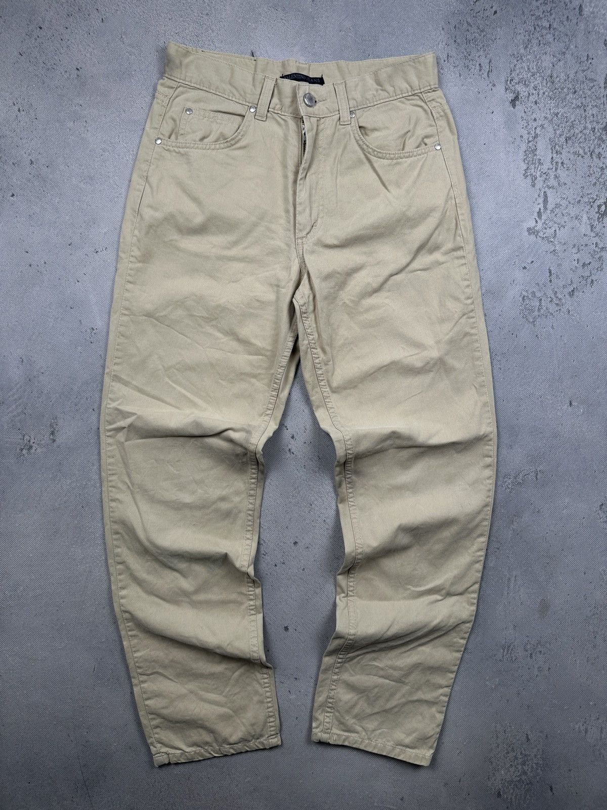 Valentino Valentino Jeans Vintage Beige Chino Pant Minimalist Trousers Size US 30 / EU 46 - 3 Thumbnail