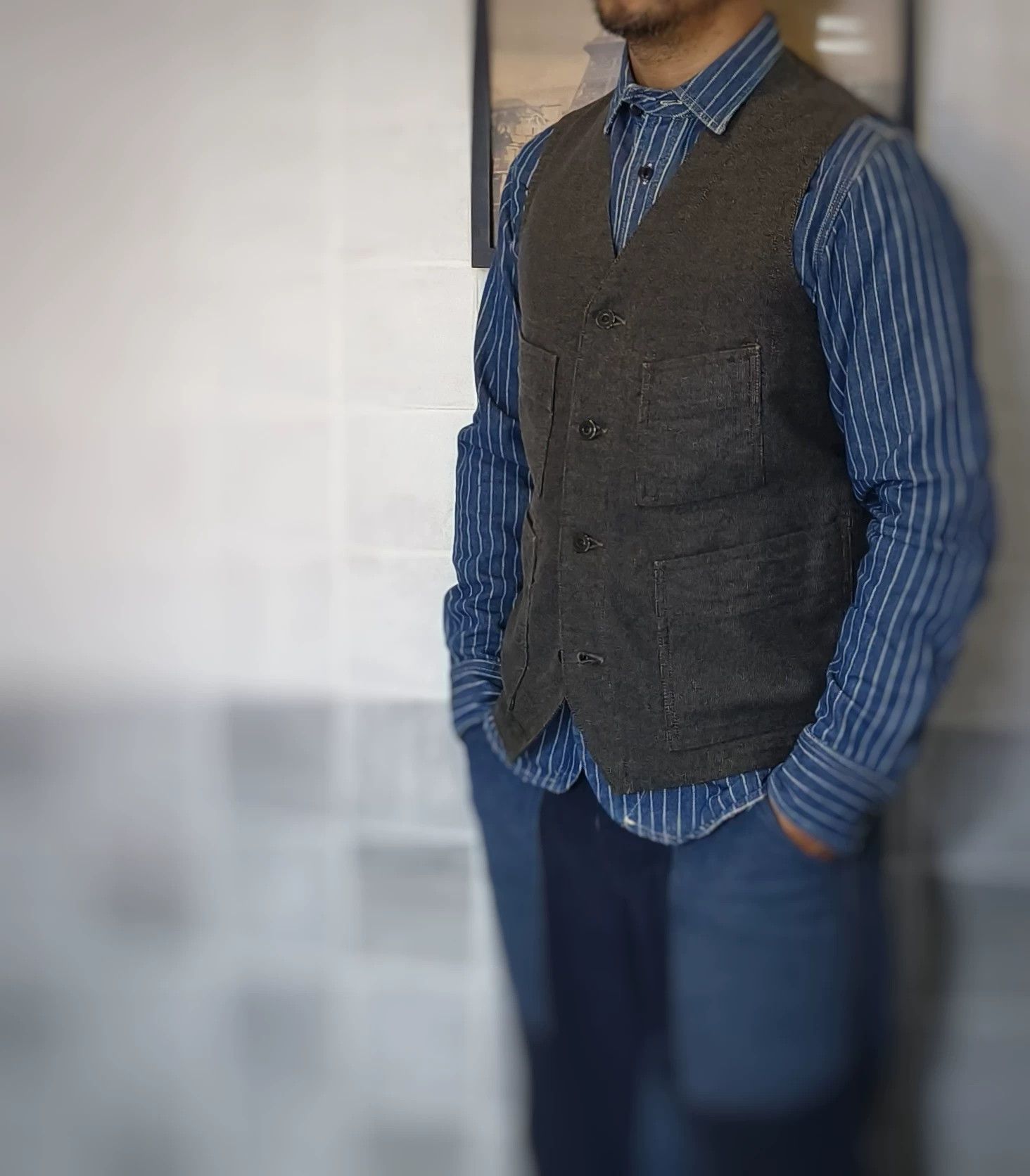 Warehouse & Co. Freewheelers Warehouse Striped Vest Size US M / EU 48-50 / 2 - 1 Thumbnail
