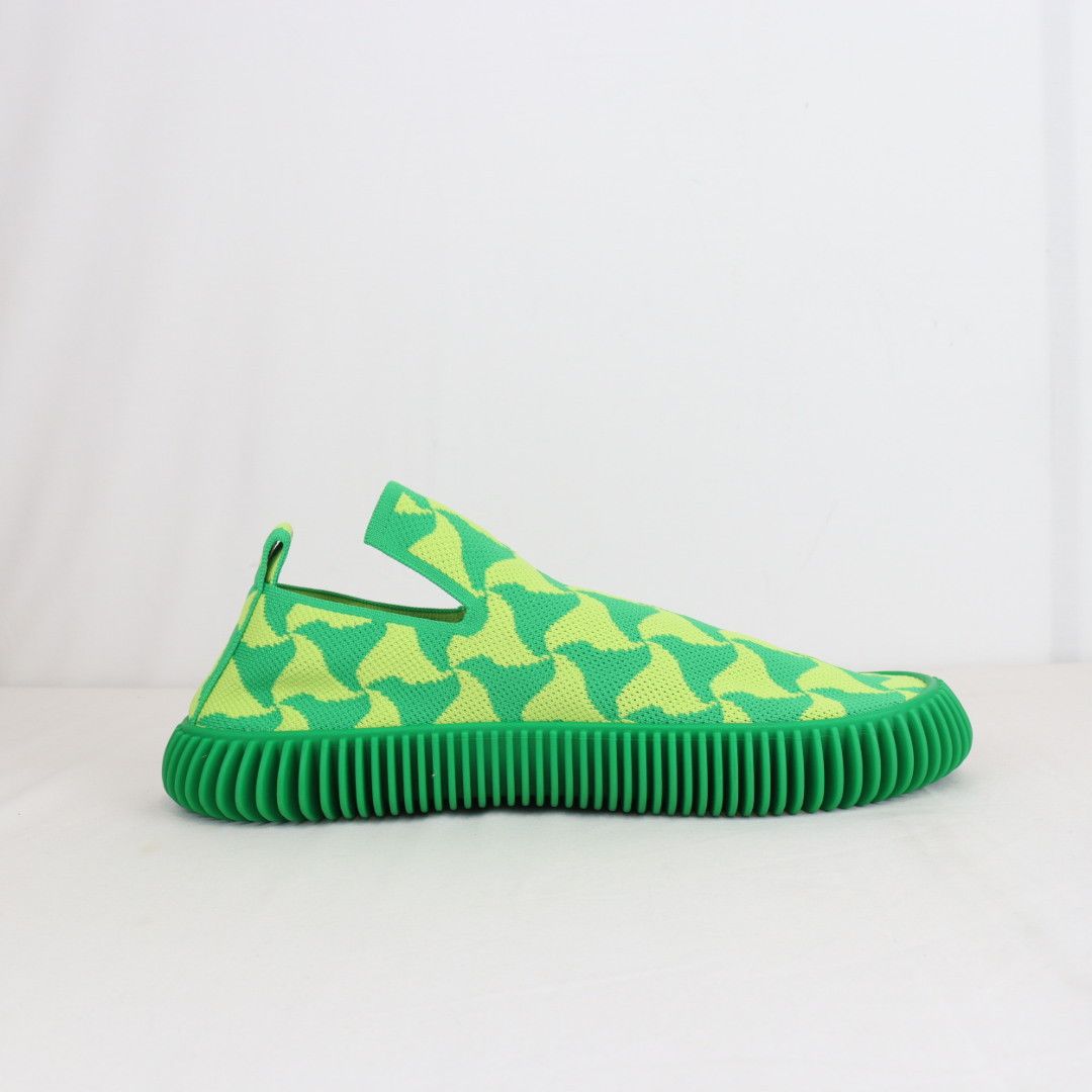 Bottega Veneta o1rshd Wavy Triagle Tech Ripple Sneaker in Parakeet Kiwi Size US 9 / EU 42 - 6 Thumbnail