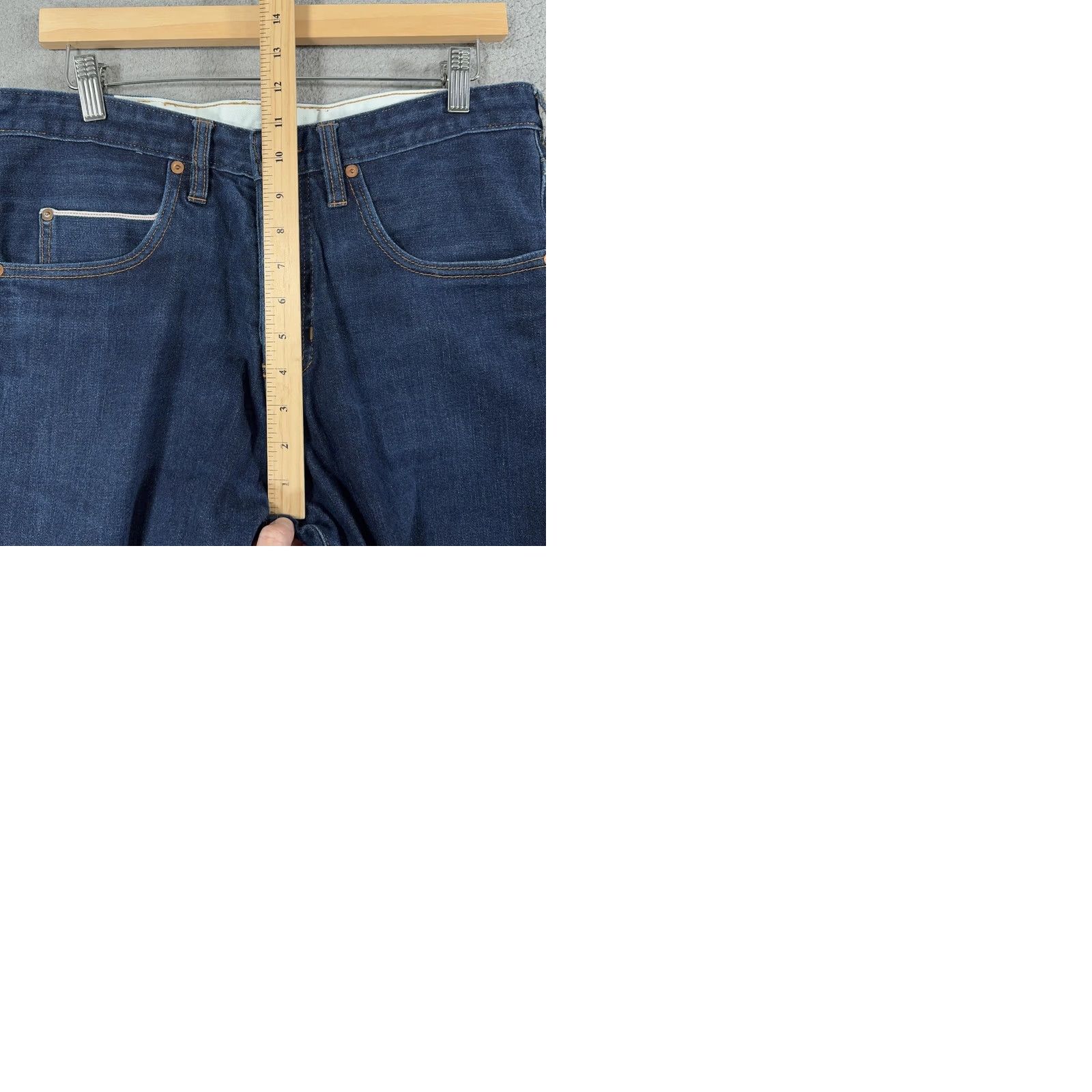 Denime Billiam Jeans Mens 33x29 Blue Denim Slim Tapered Button Fly Made USA Vintage No Size US 33 - 10 Thumbnail