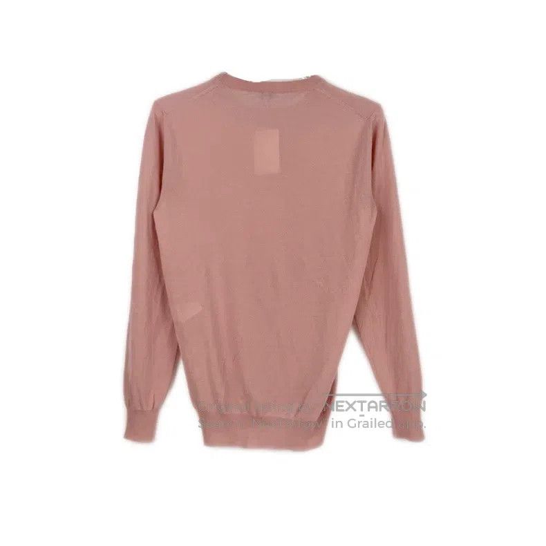 Loewe Loewe Pink silver thread embroidered logo cashmere sweater Size M / US 6-8 / IT 42-44 - 2 Thumbnail