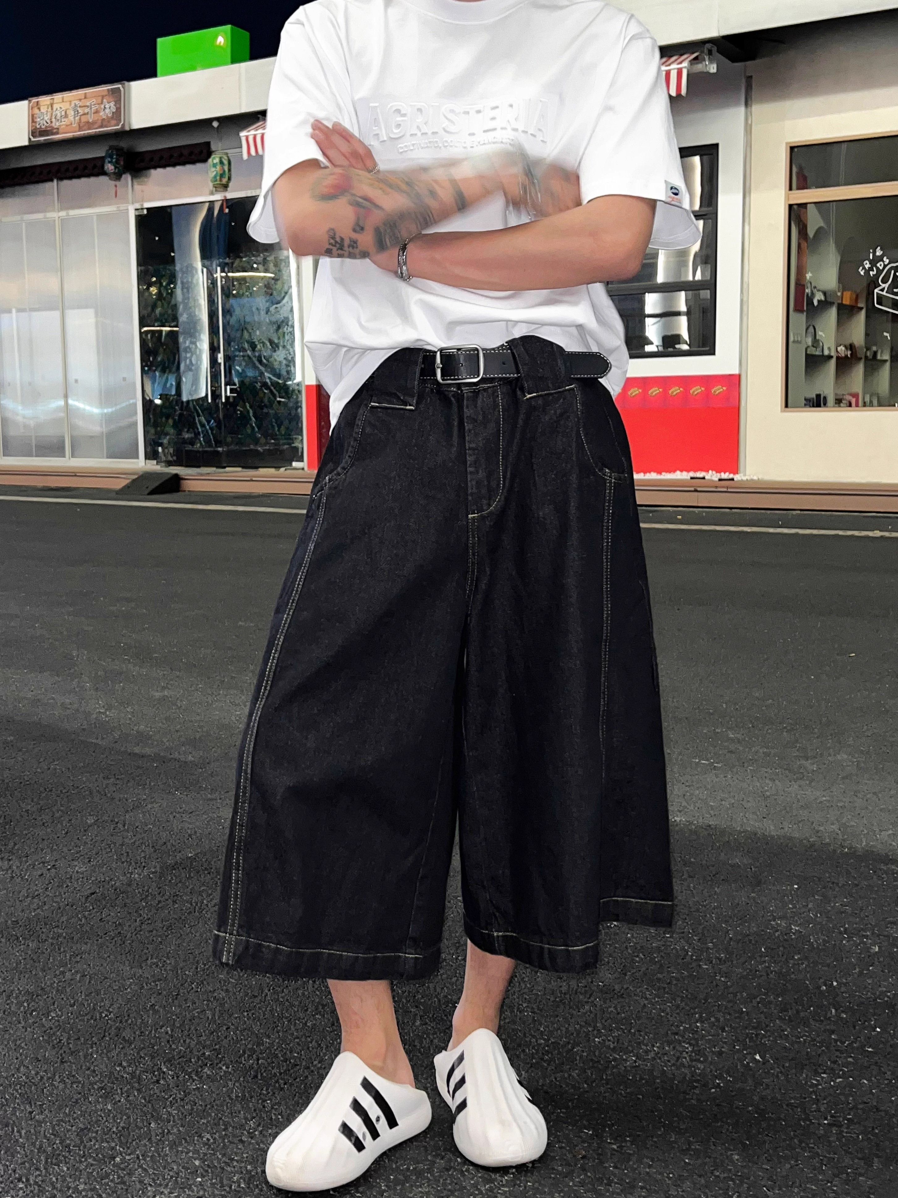 Other Black Wide-Leg Jorts Size US 32 / EU 48 - 3 Thumbnail