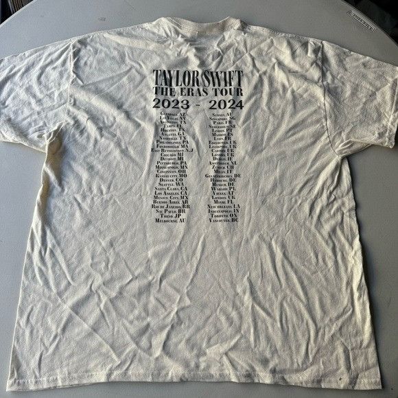 Band Tees NEW TAYLOR SWIFT ERAS TOUR 2023-2024 CREAM T-SHIRT SZ 2XL XX Size XXL / US 16-18 / IT 52-54 - 5 Thumbnail