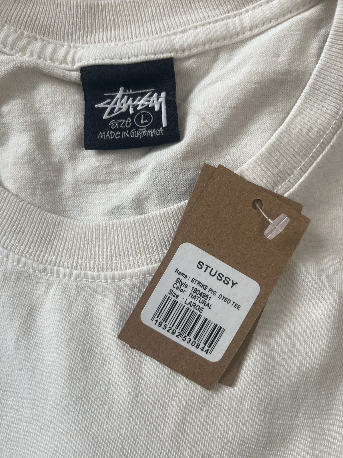 Stussy Stussy Strike Pigment Dyed Tee T-Shirt Natural Size L Large Size US L / EU 52-54 / 3 - 8 Thumbnail
